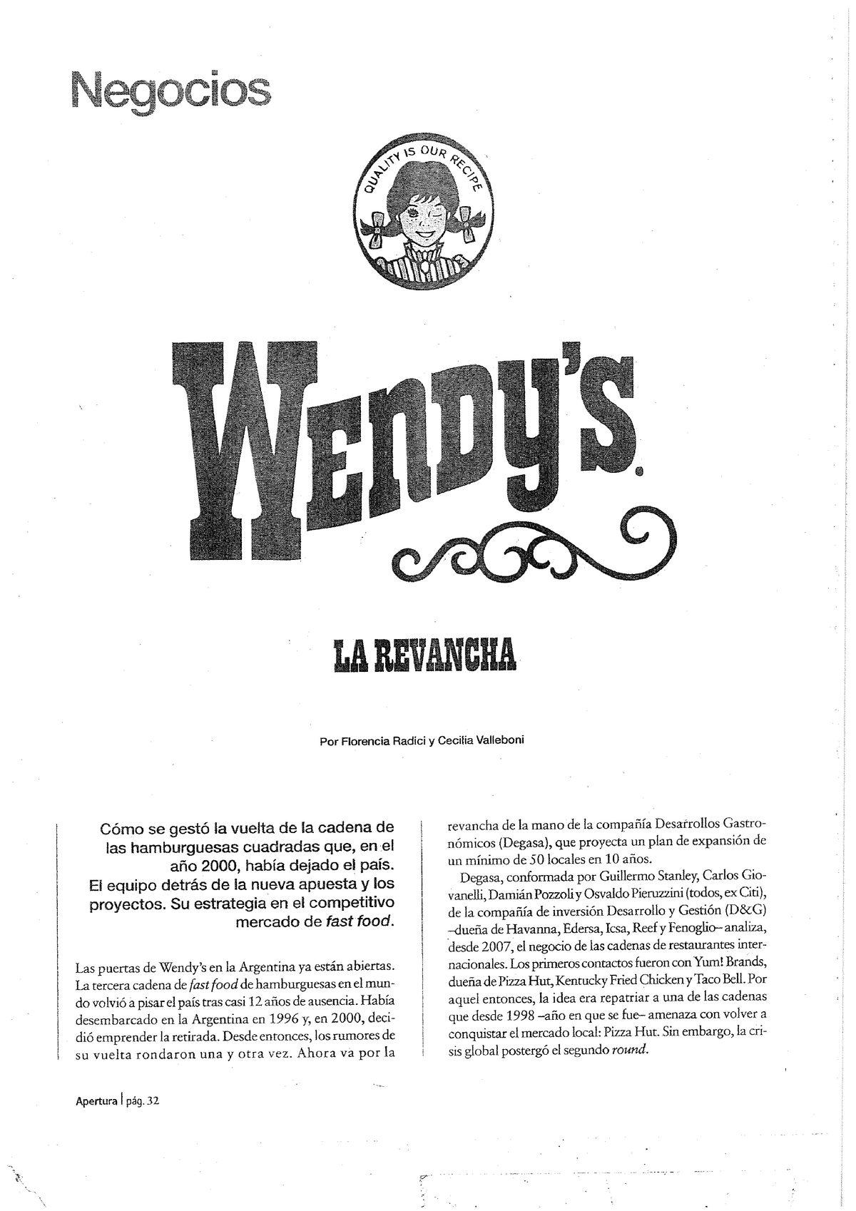 case study wendy's restaurant