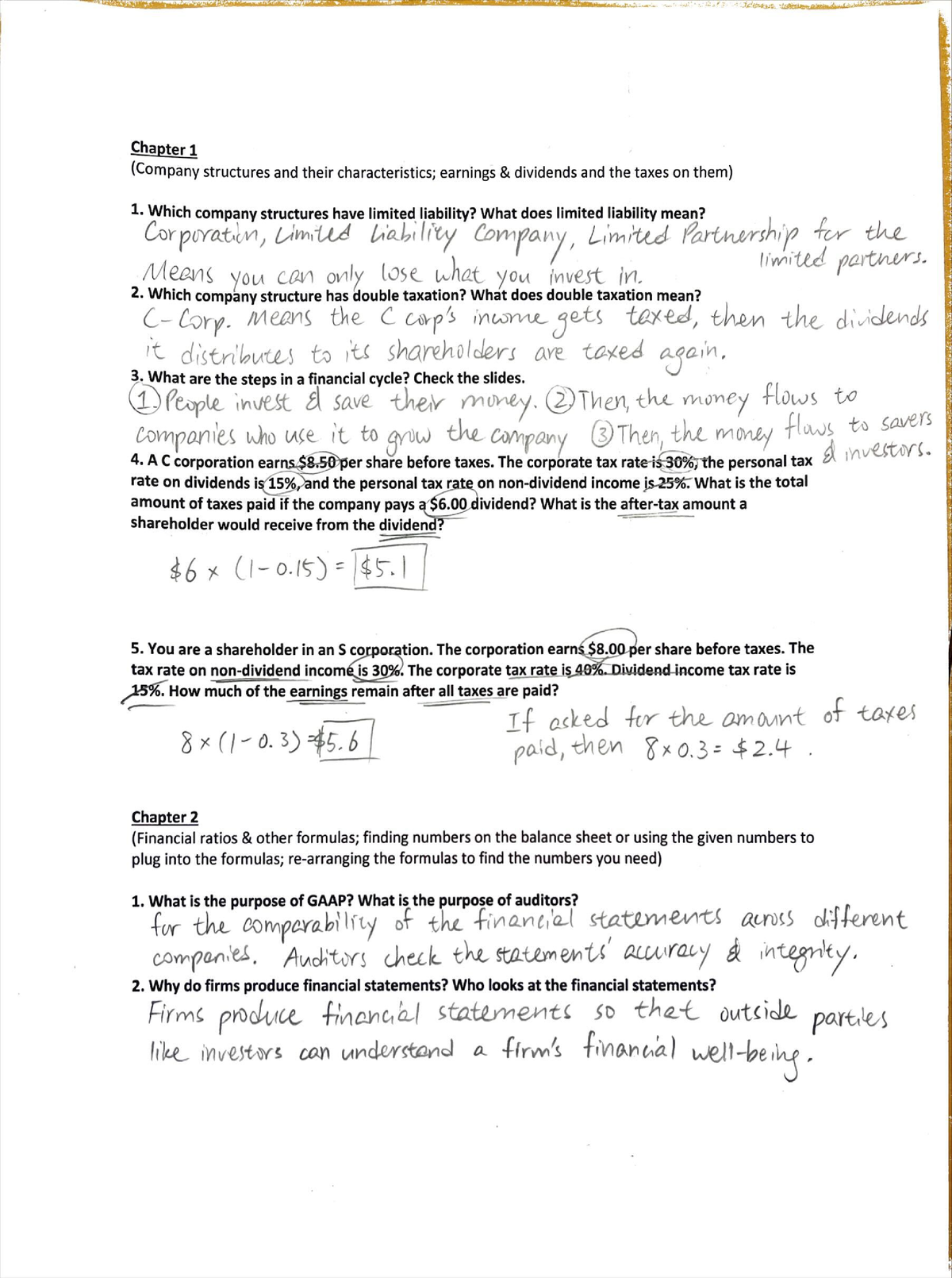 Answers - Mock Exam 1 - Midterm 1 Mock Exam - FIN 320 - Studocu