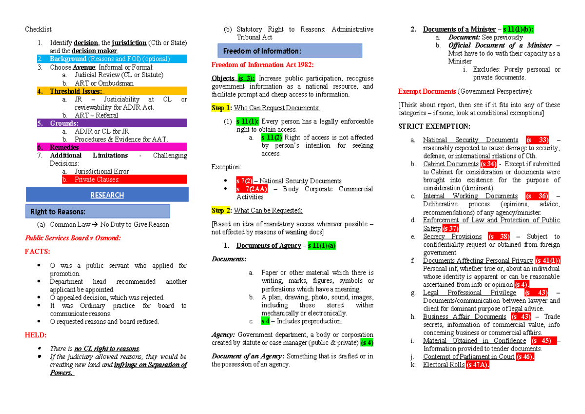 Checklist New - fgegge - Checklist: Identify decision, the jurisdiction ...