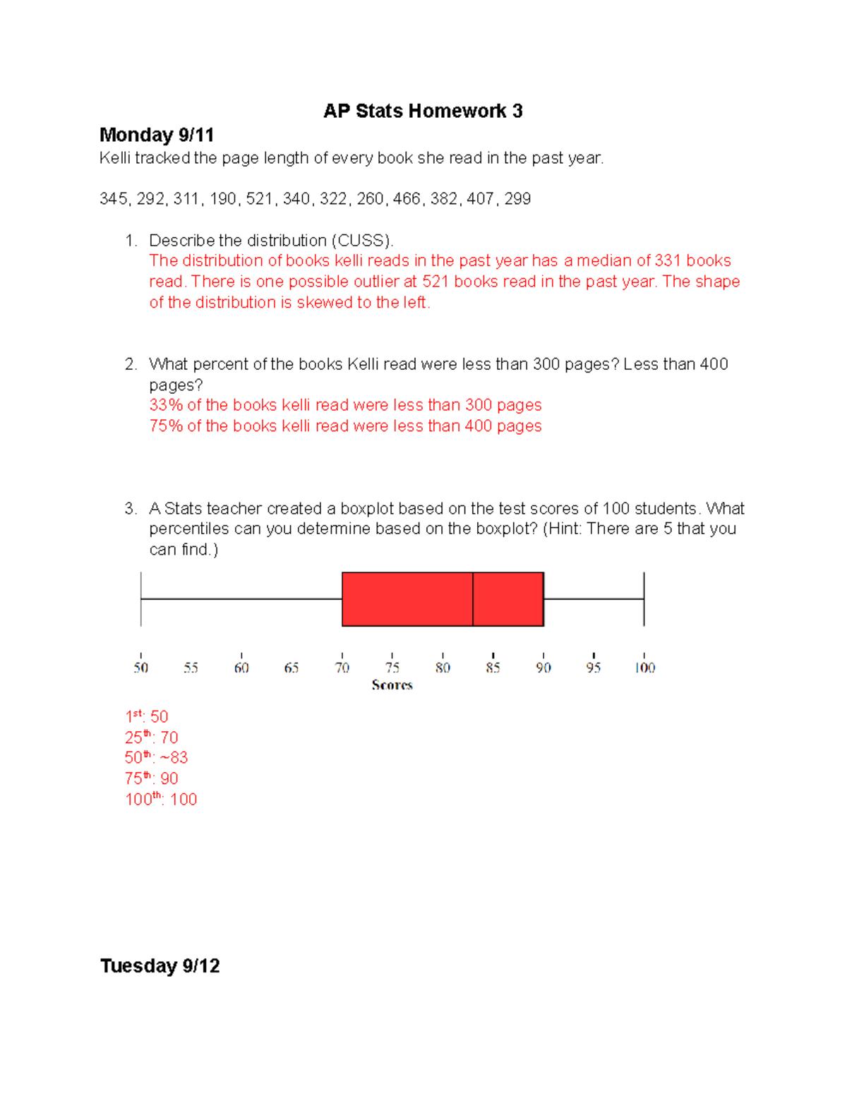 ap stats 9.1 homework answers