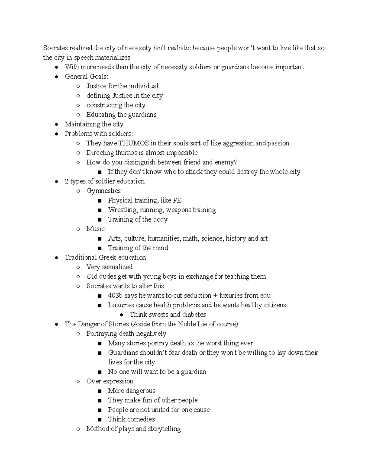 Intro to The City in Speech - Socrates realized the city of necessity ...