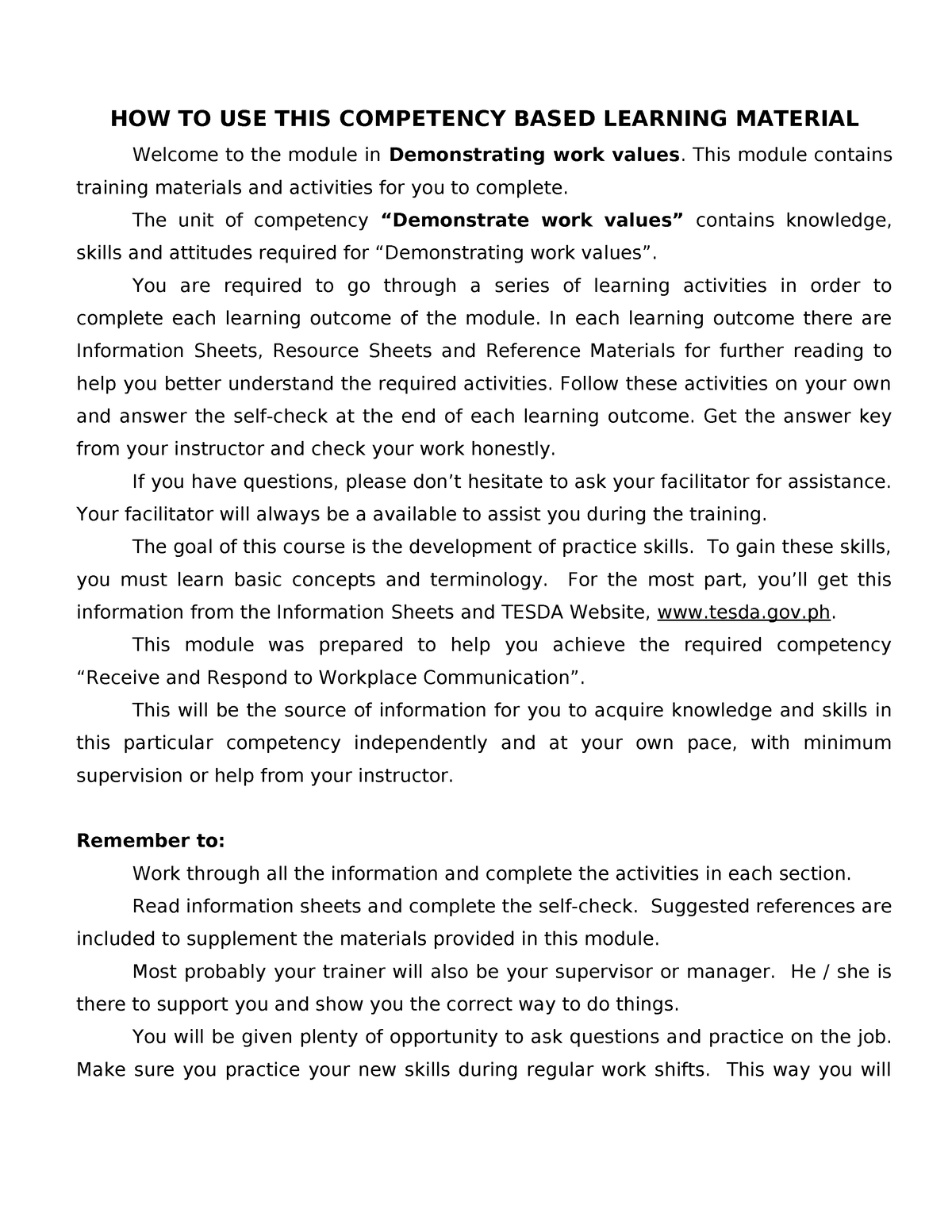 4. Participate CBLM - Sdasd - HOW TO USE THIS COMPETENCY BASED LEARNING ...