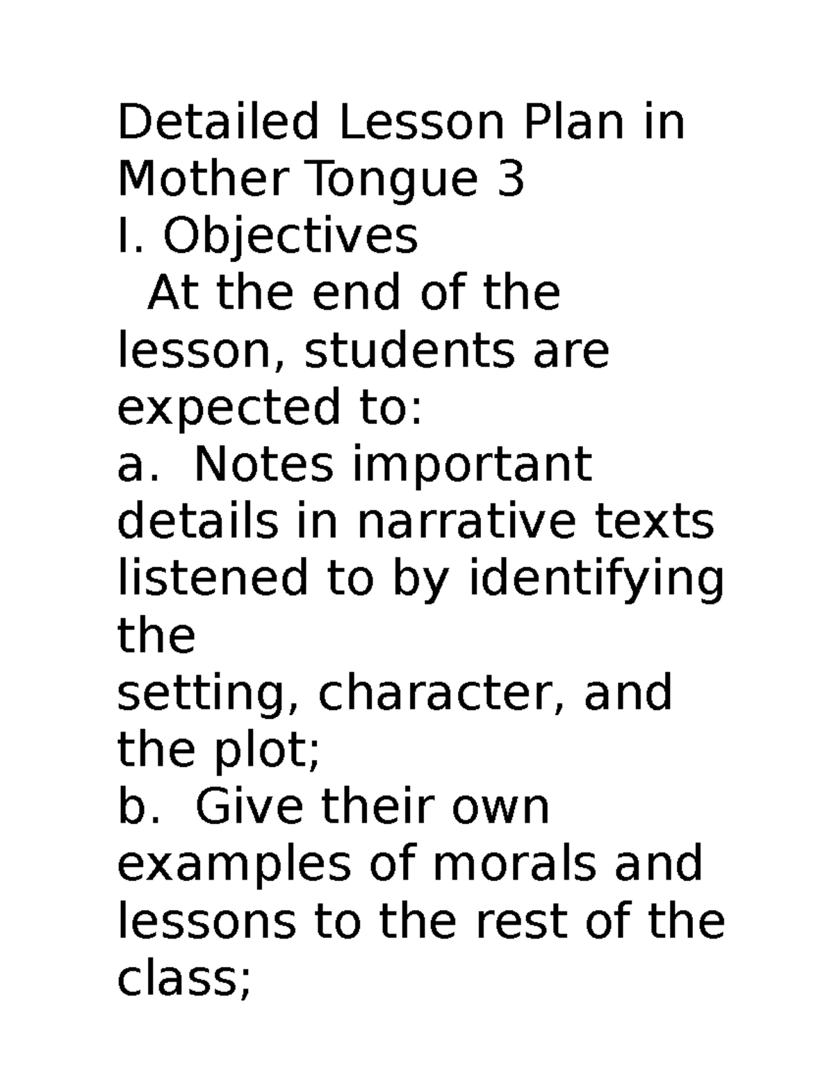 Local media 8318738723150518359 Detailed Lesson Plan in Mother Tongue