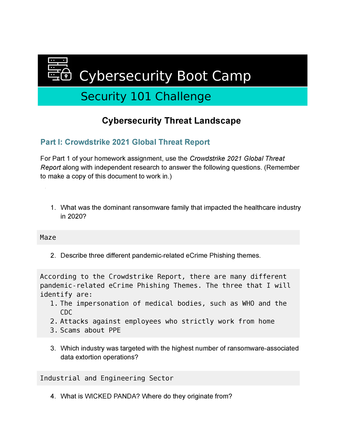 github cybersecurity bootcamp homework
