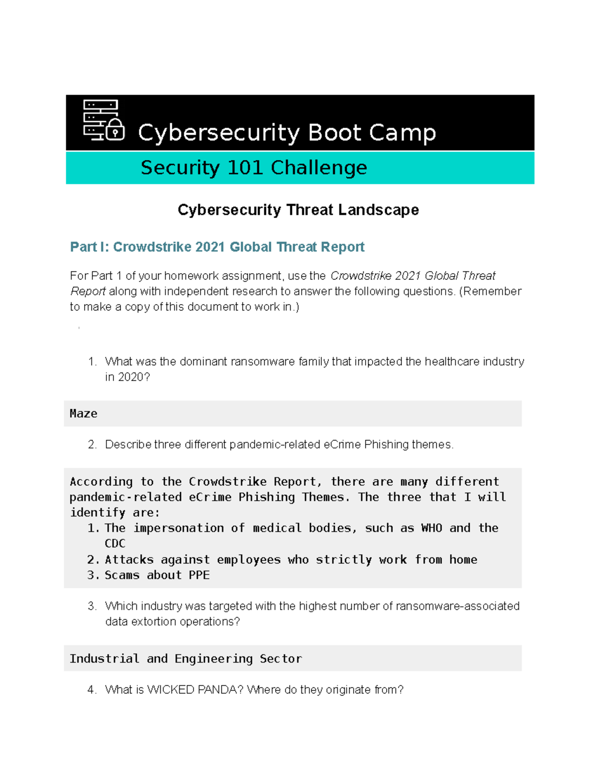 github cybersecurity bootcamp homework