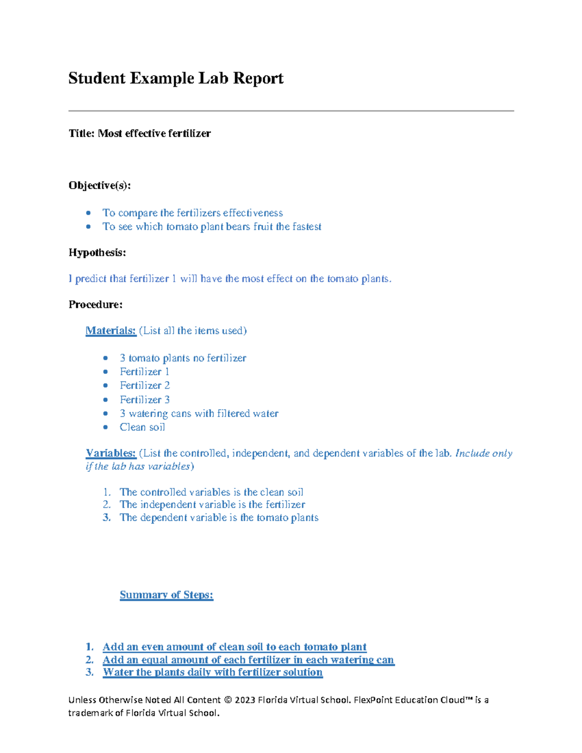 Lab report - Gives explainations and notes - Unless Otherwise Noted All ...