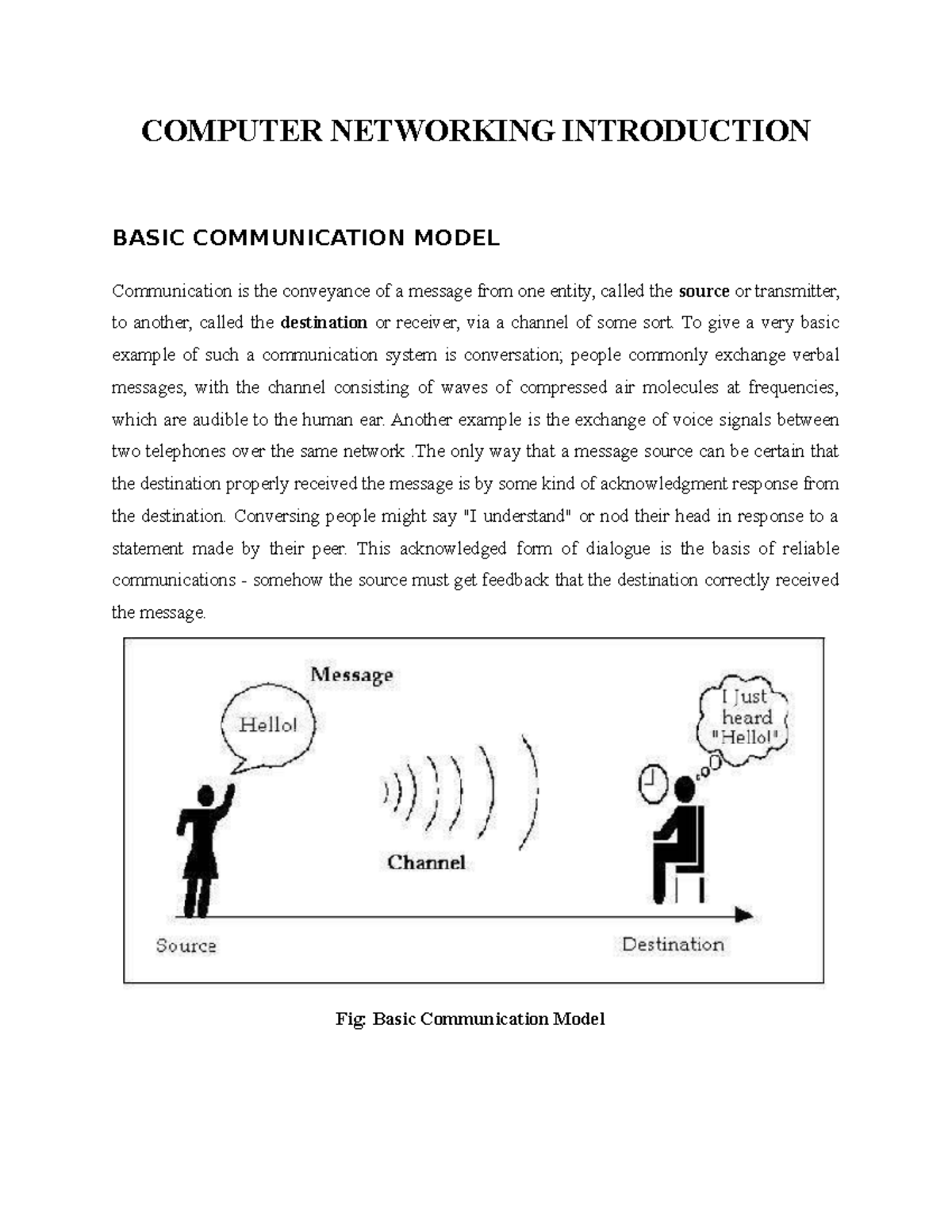 Introduction To Computer Networks - COMPUTER NETWORKING INTRODUCTION ...