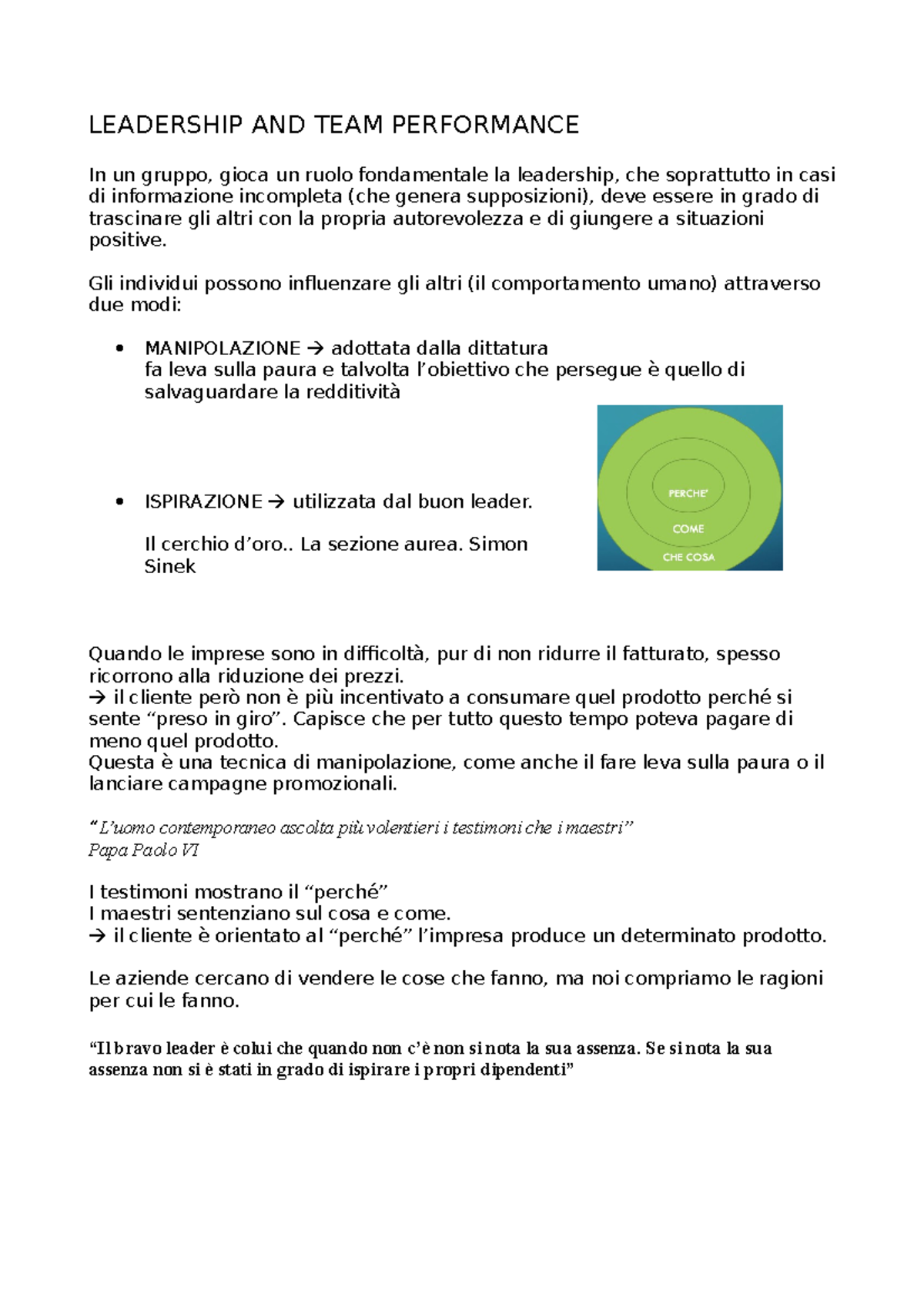 Leadership AND TEAM Performance - LEADERSHIP AND TEAM PERFORMANCE In un ...