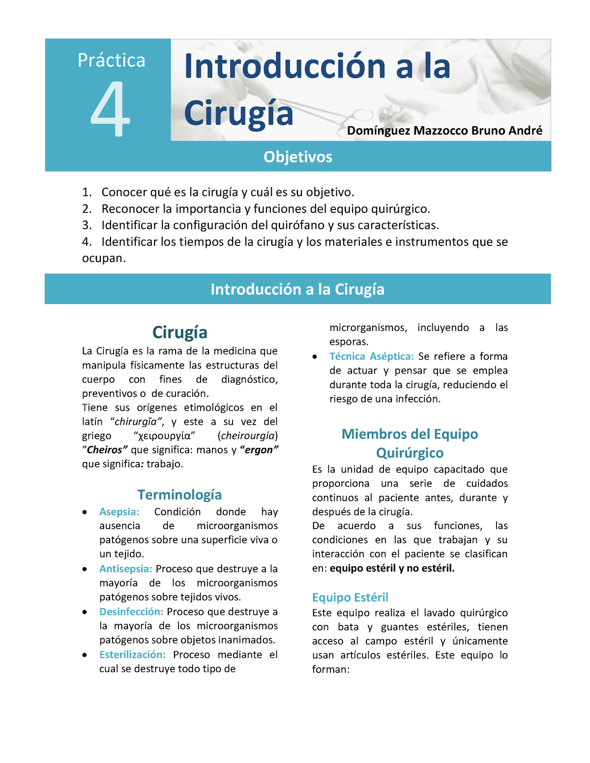 Introducci N De Cirug A Conocer Qu Es La Cirug A Y Cu L Es Su Objetivo