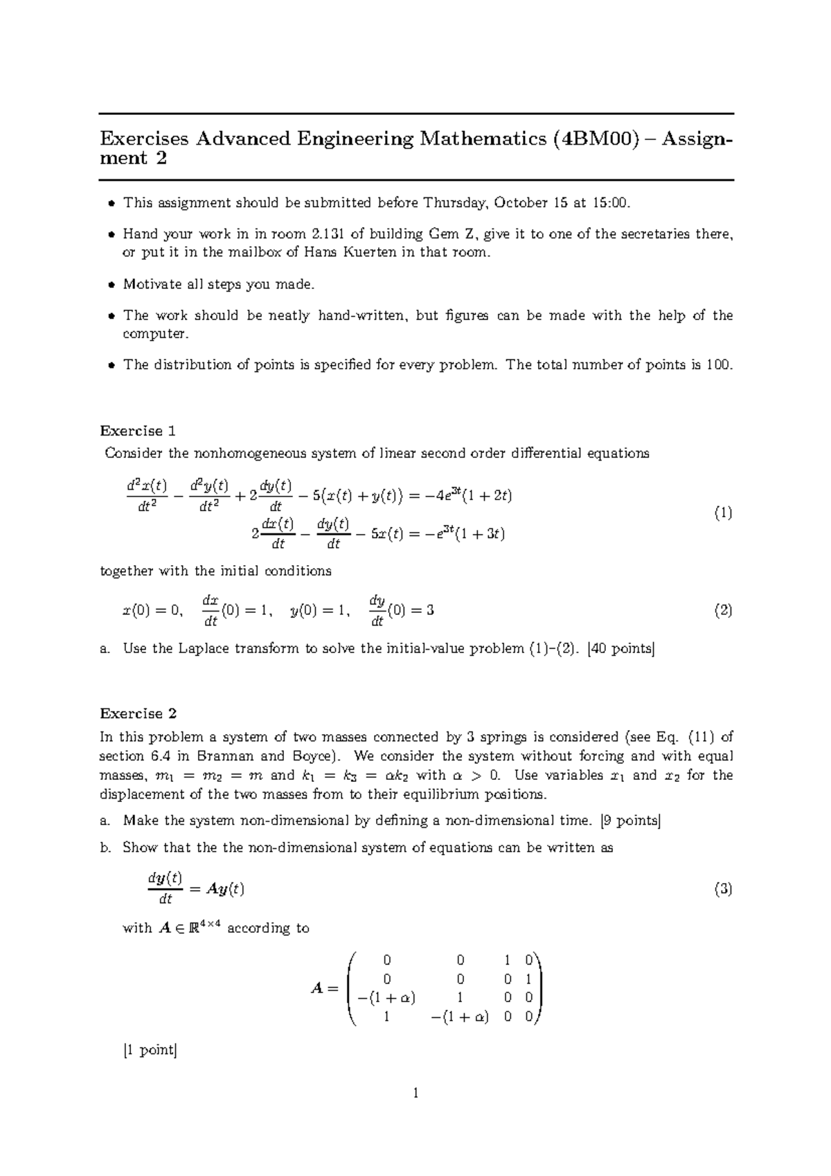 engineering mathematics 2 assignment