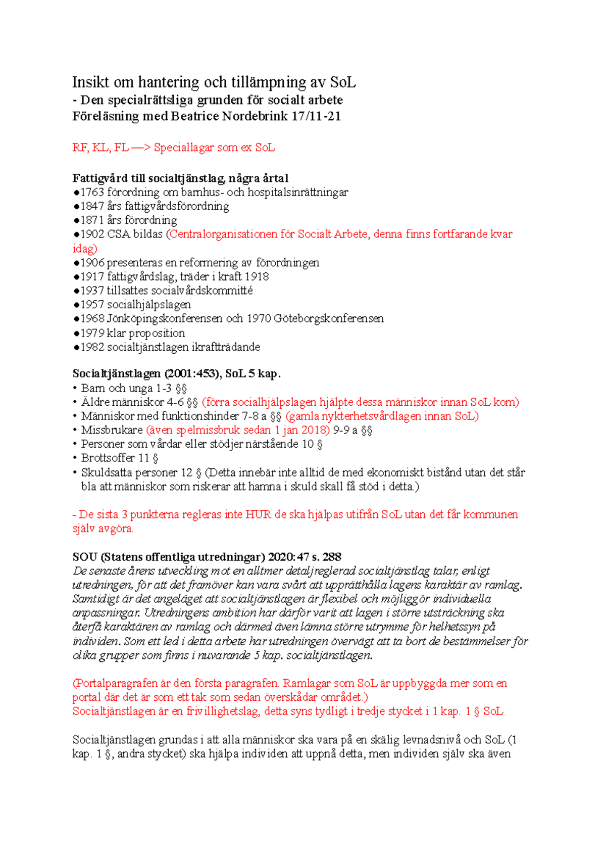 Insikt om hantering & tillämpning av So L, 17/11-21 - Insikt om ...
