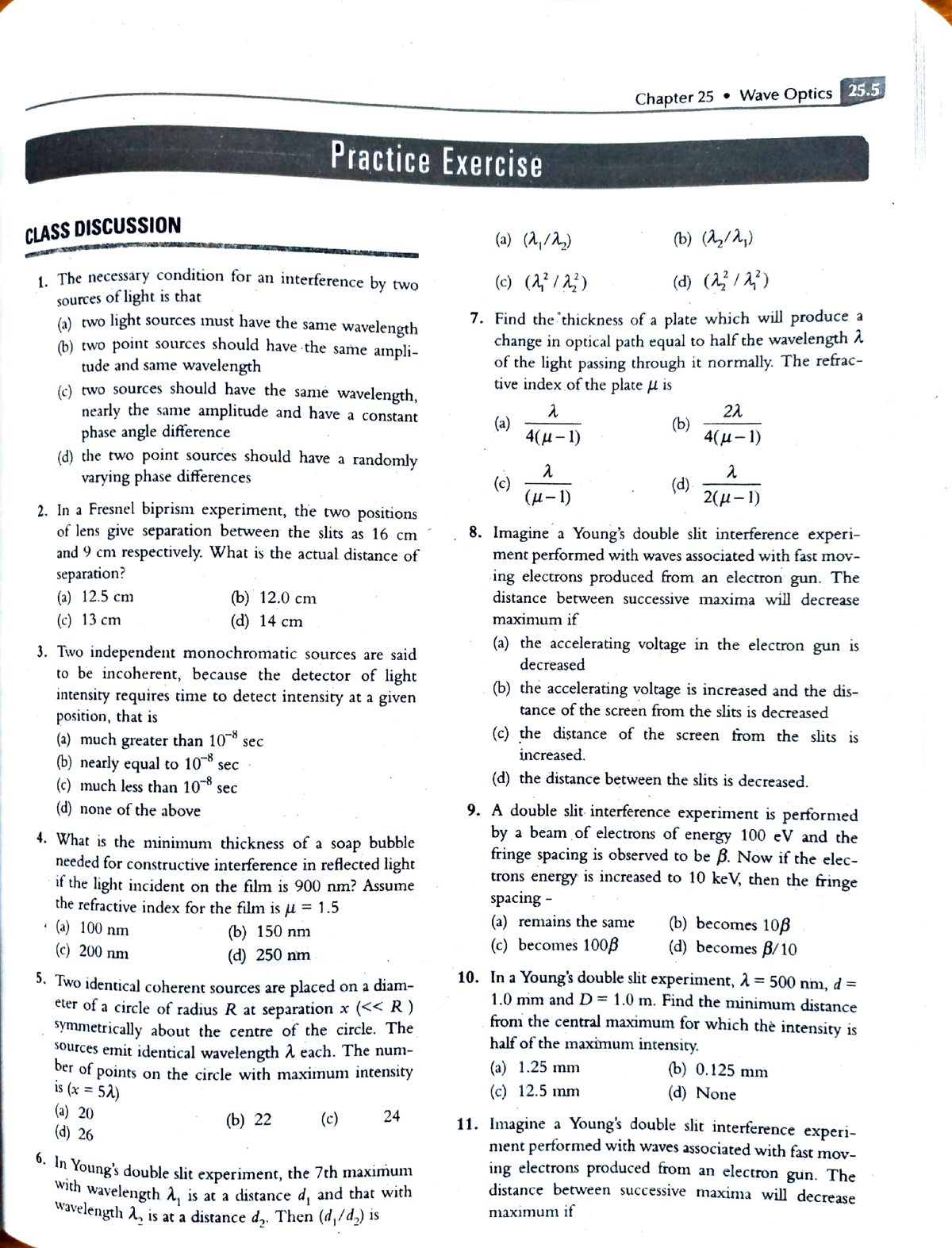 case study questions on wave optics