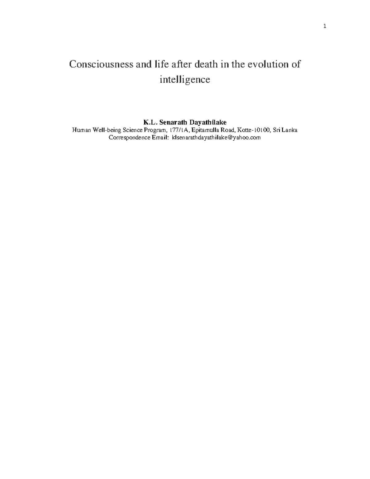 consciousness-and-life-after-death-in-evolution-of-intelligence