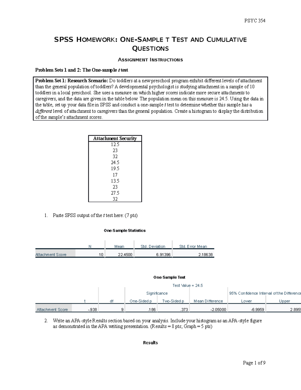 spss homework variability assignment