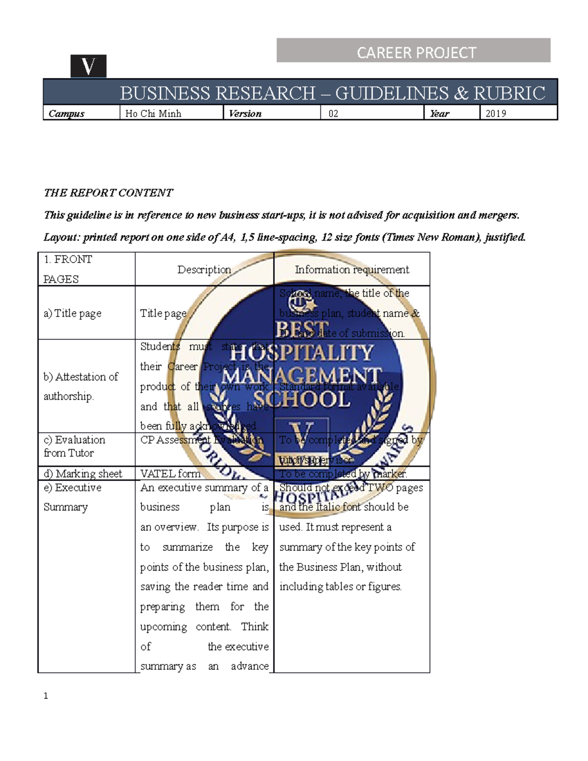 CP Business plan Guidelines v4 - BUSINESS RESEARCH – GUIDELINES ...