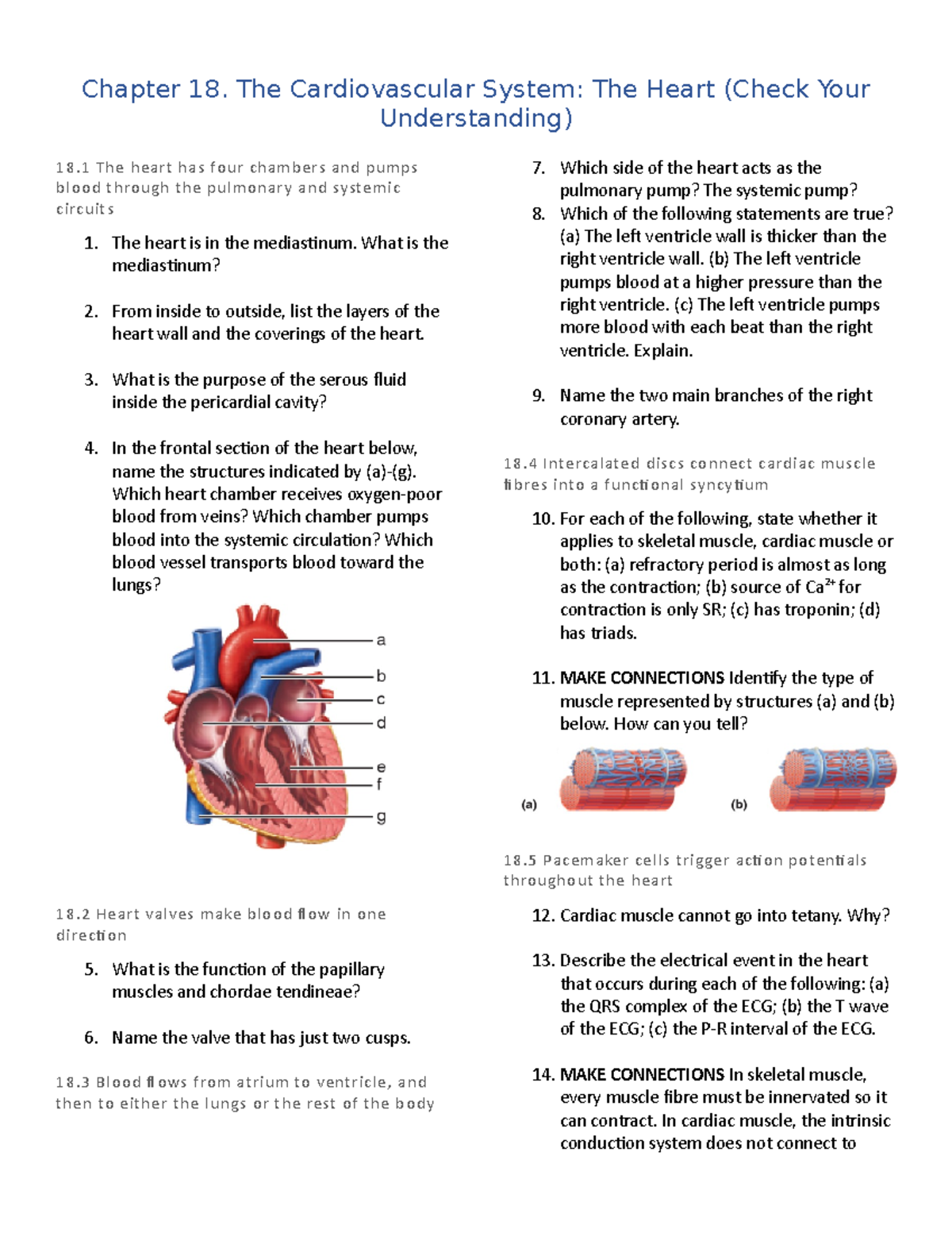 Chapter 18. (Check Your Understanding Questions) - Chapter 18. The ...