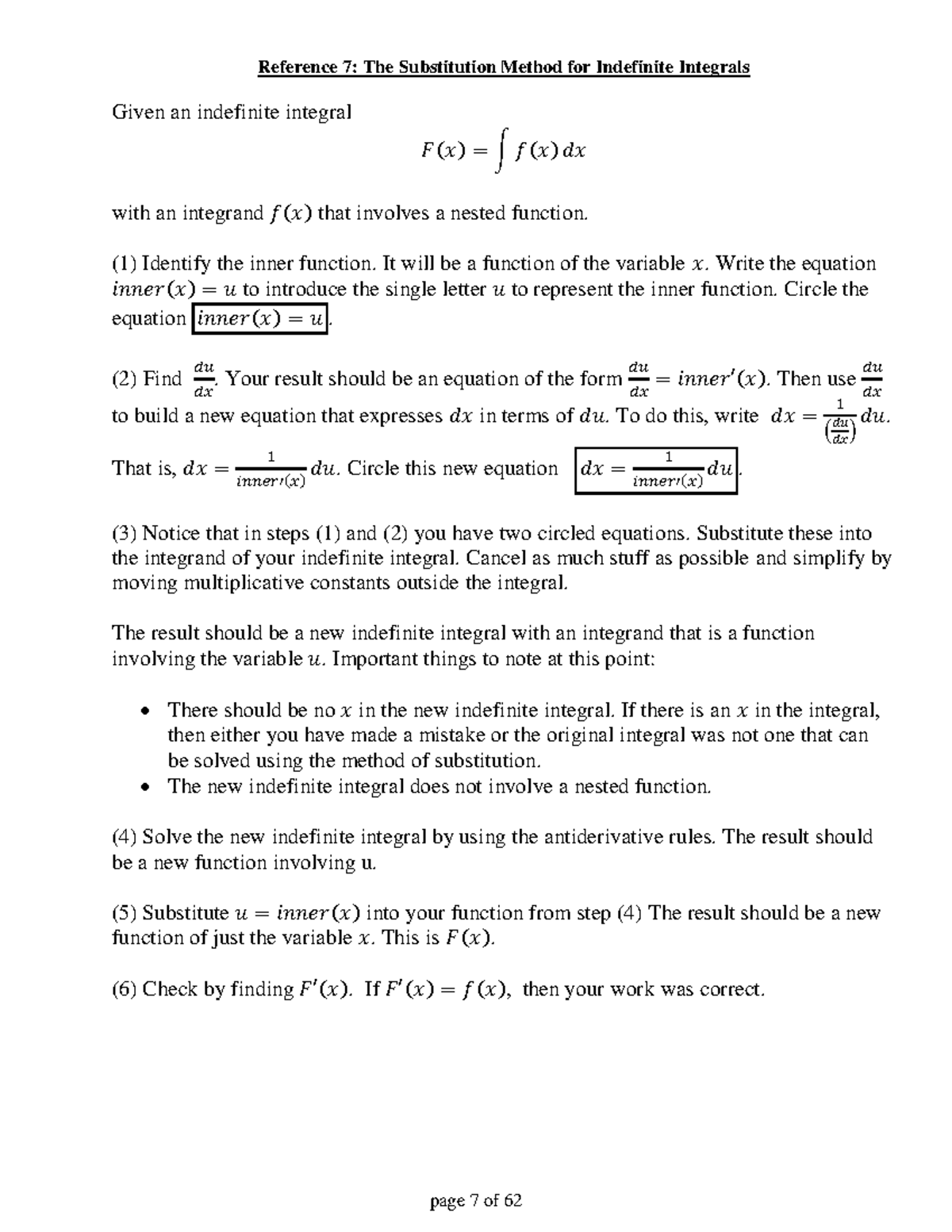 R.07 2016 - 2017 math 1350 survey of calculus - page 7 of 62 Reference ...