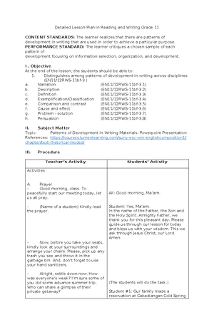 Lesson Plan (Evaporation) - Department of Education Division of Puerto ...