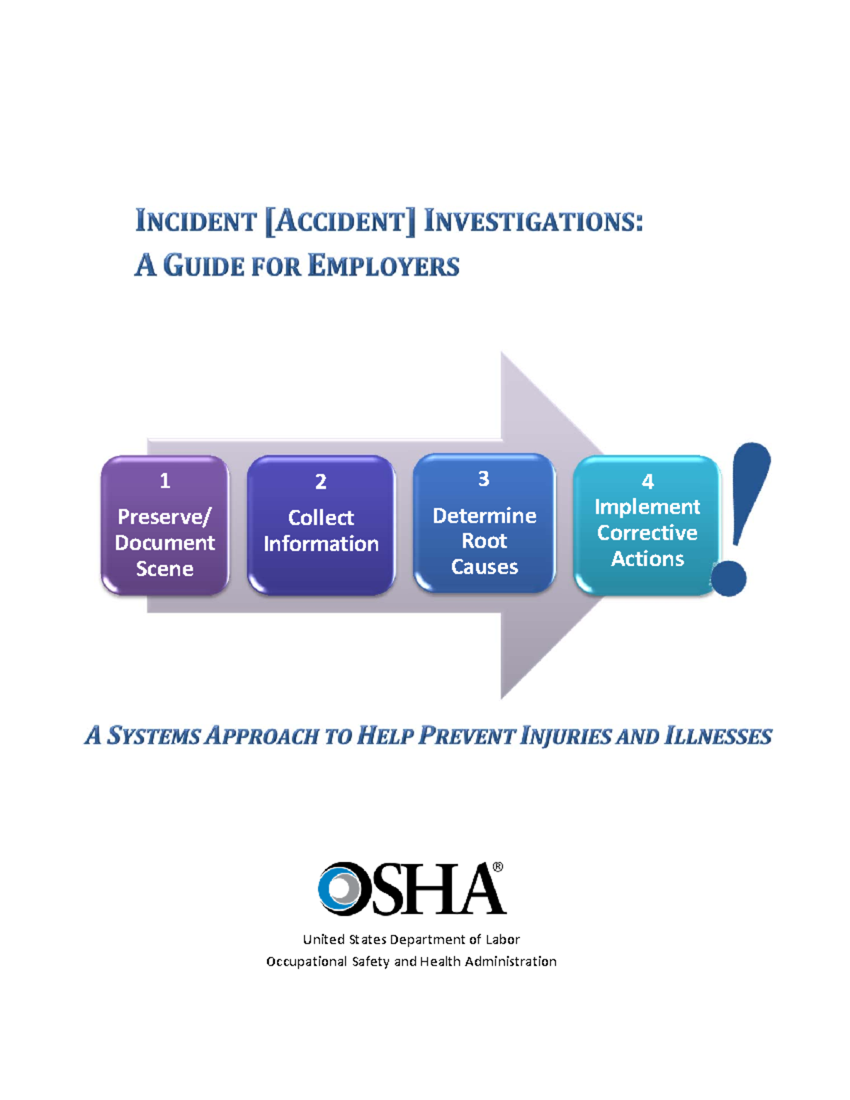 Incident Investigation Guide-OSHA - 1 Preserve/ Document Scene 2 ...