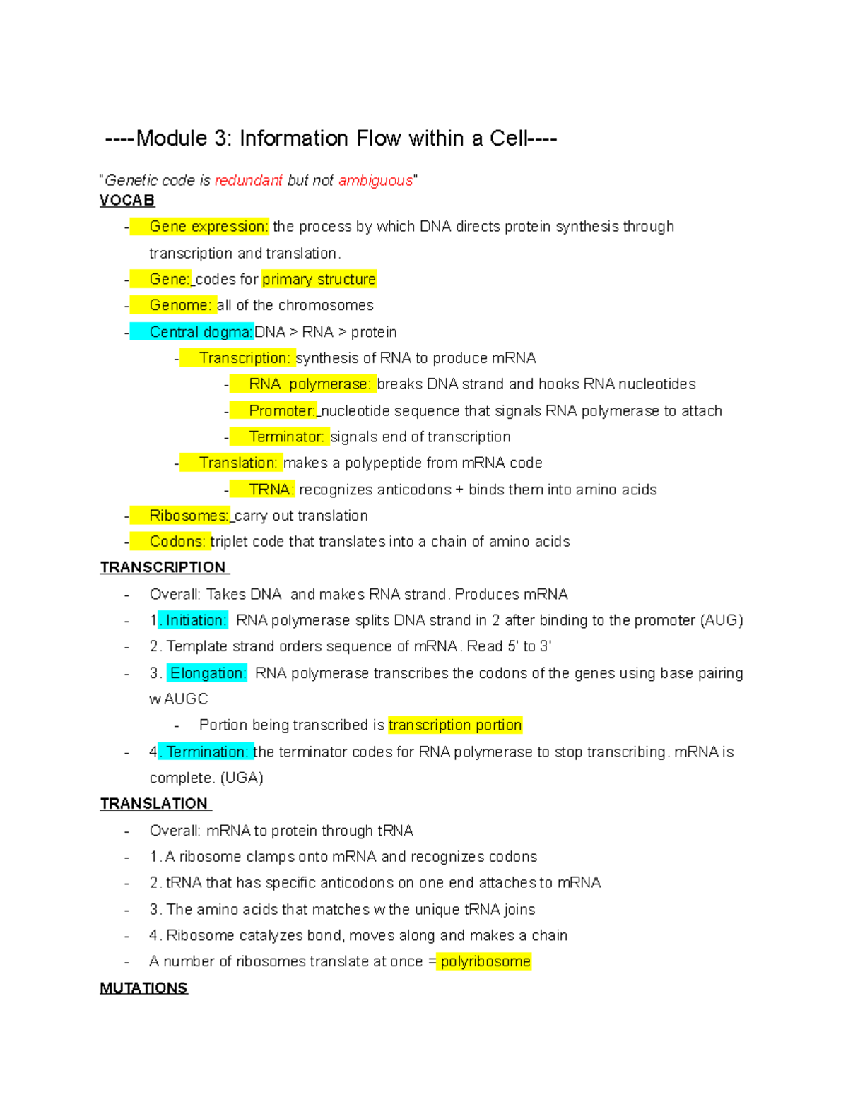 Bio Test 2 Study Guide - Summary Genomes and Evolution -Module 3 ...