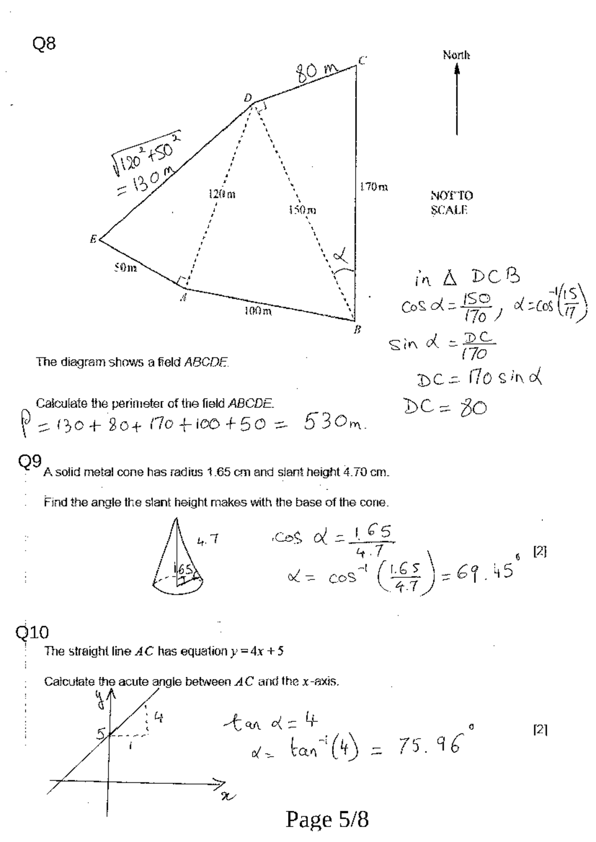 Chapter 15 Scale drawings bearings and trigonometry Practice 1 ...