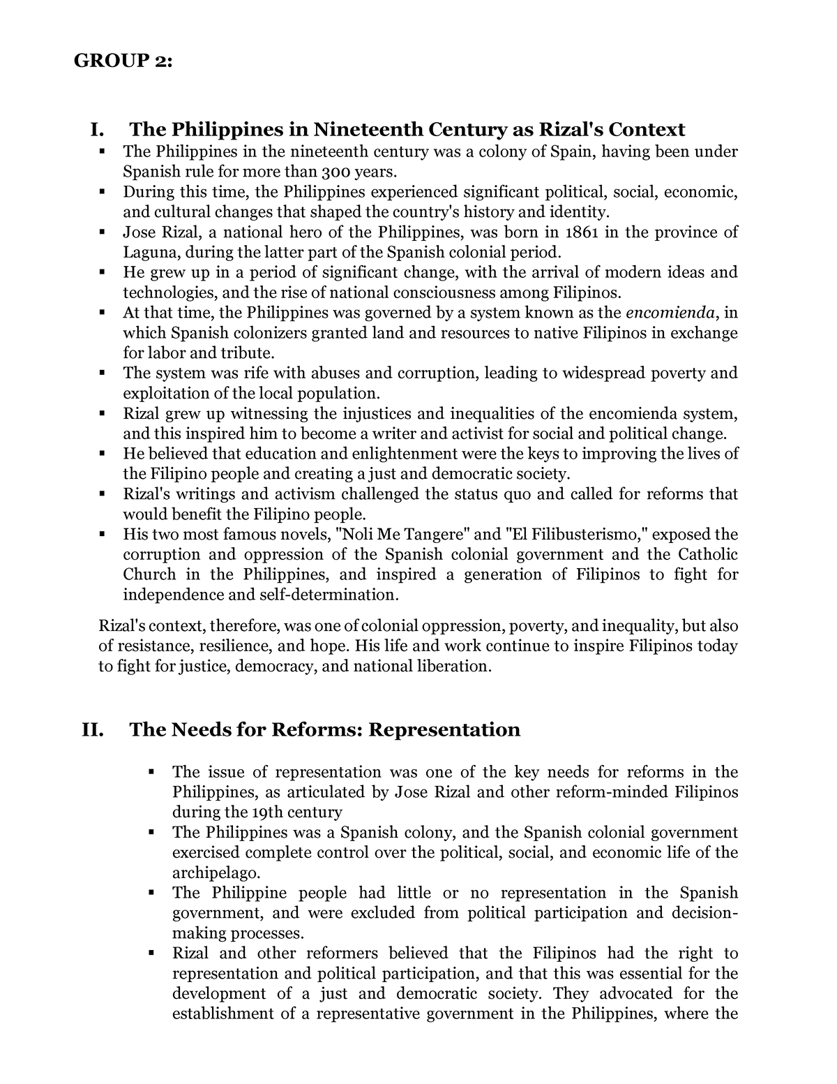 GE 10 Group 2 Report - Community - GROUP 2: I. The Philippines in ...