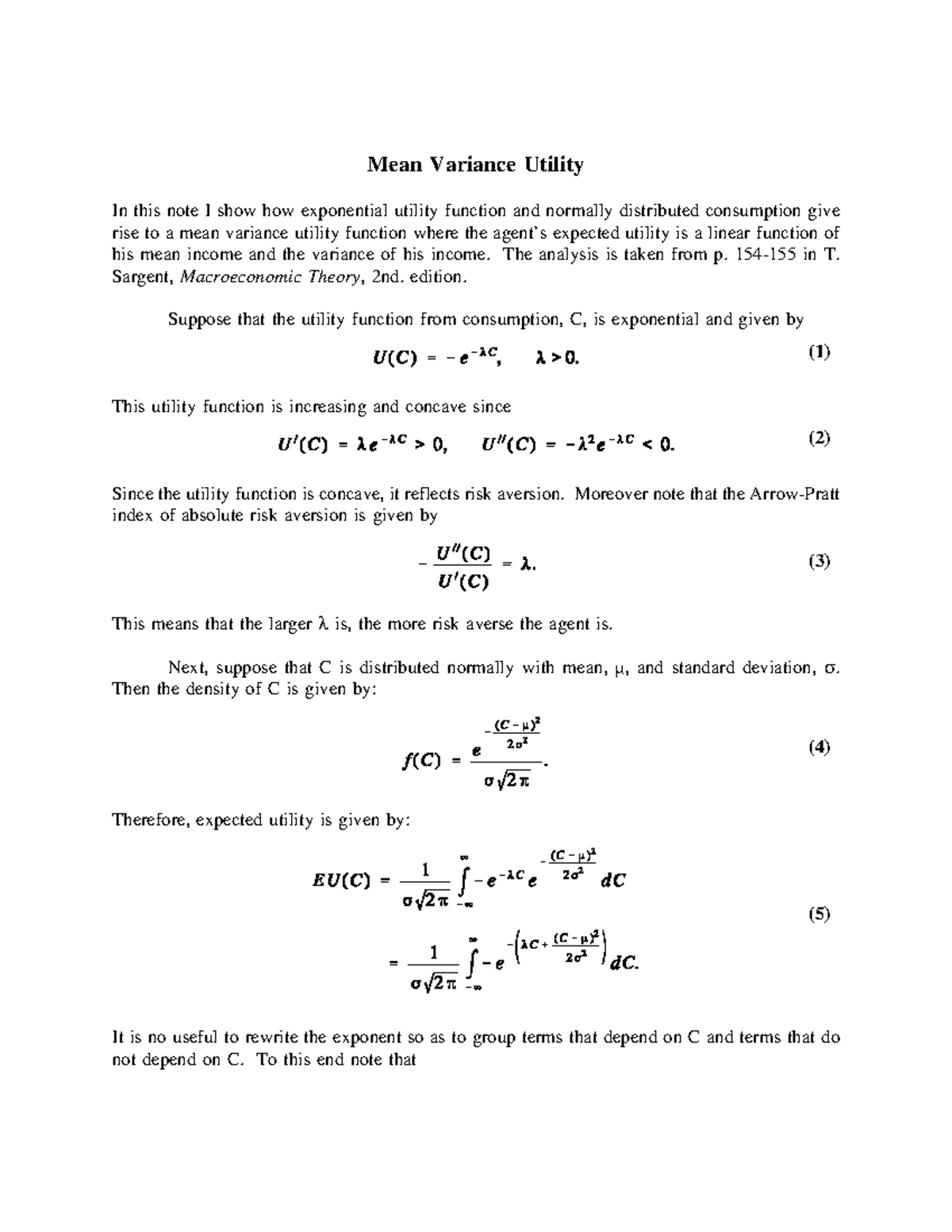 Breve description about Mean and variance - Mean Variance Utility In ...