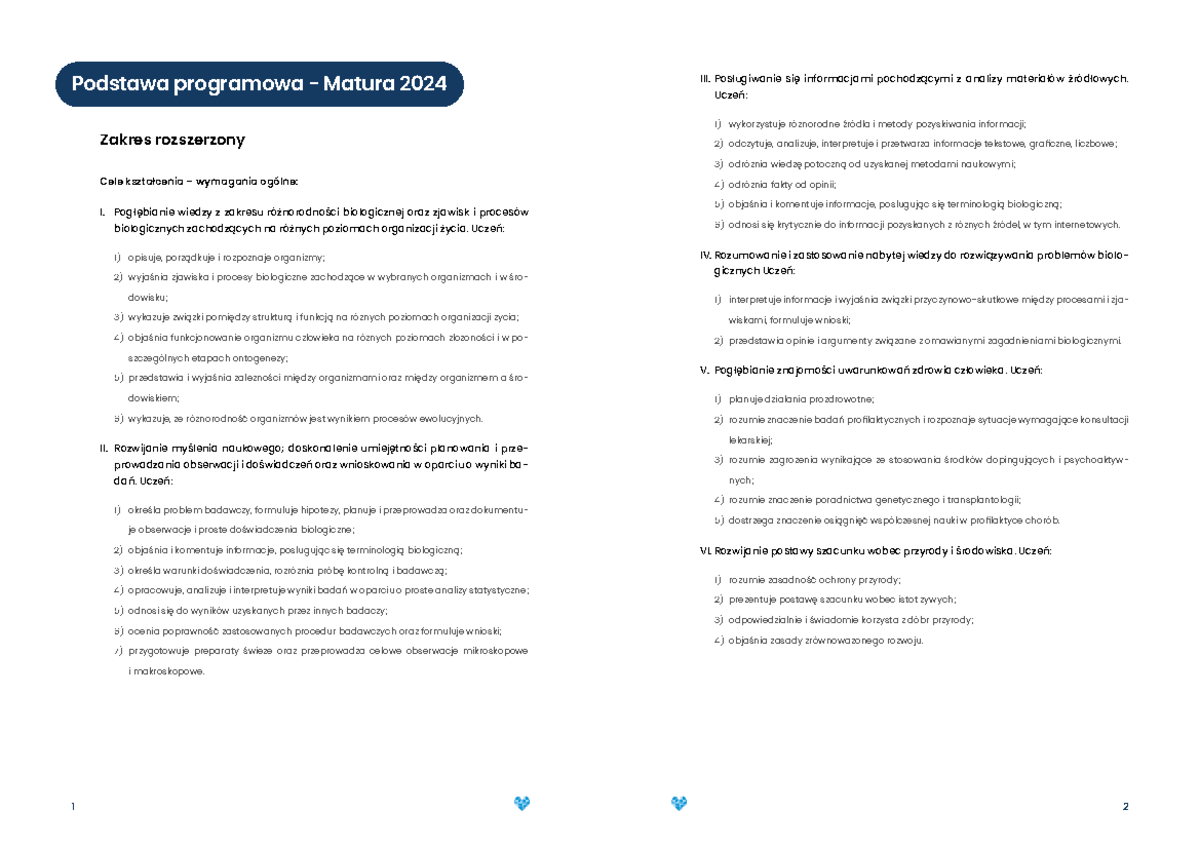 Biologia-podstawa-programowa 2024 A4 - III. Posługiwanie się