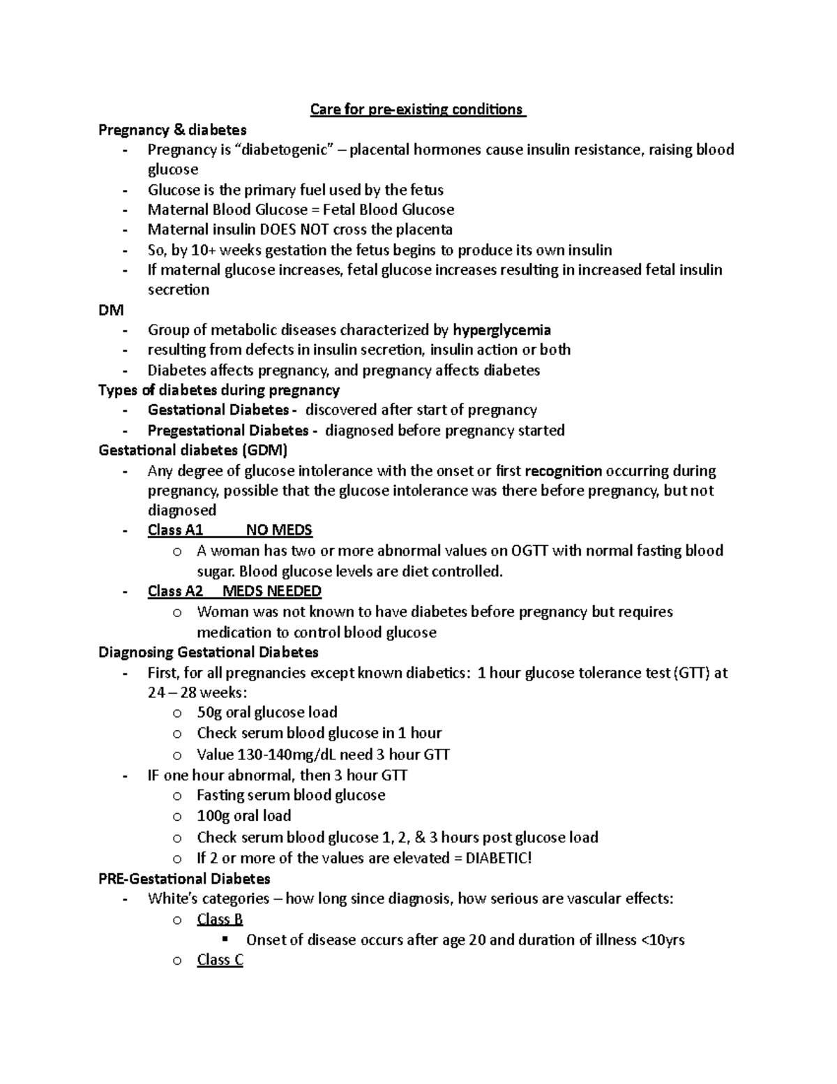Care for pre exisiting conditons - Care for pre-existing conditions ...
