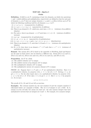 Linear Algebra AND Calculus Lecture Notes - LECTURE NOTES ON LINEAR ...