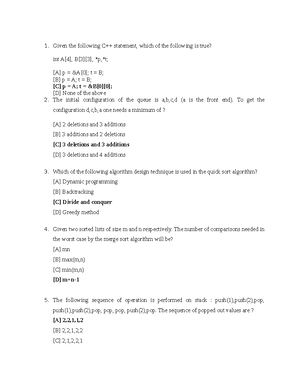 Computer Science Exit Exam - Ministry Of Education Identified 