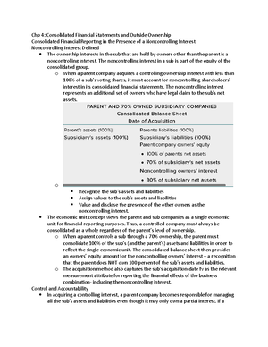 Advanced Accounting Chapter 6 Book Notes - Advanced Accounting Chp 6 ...