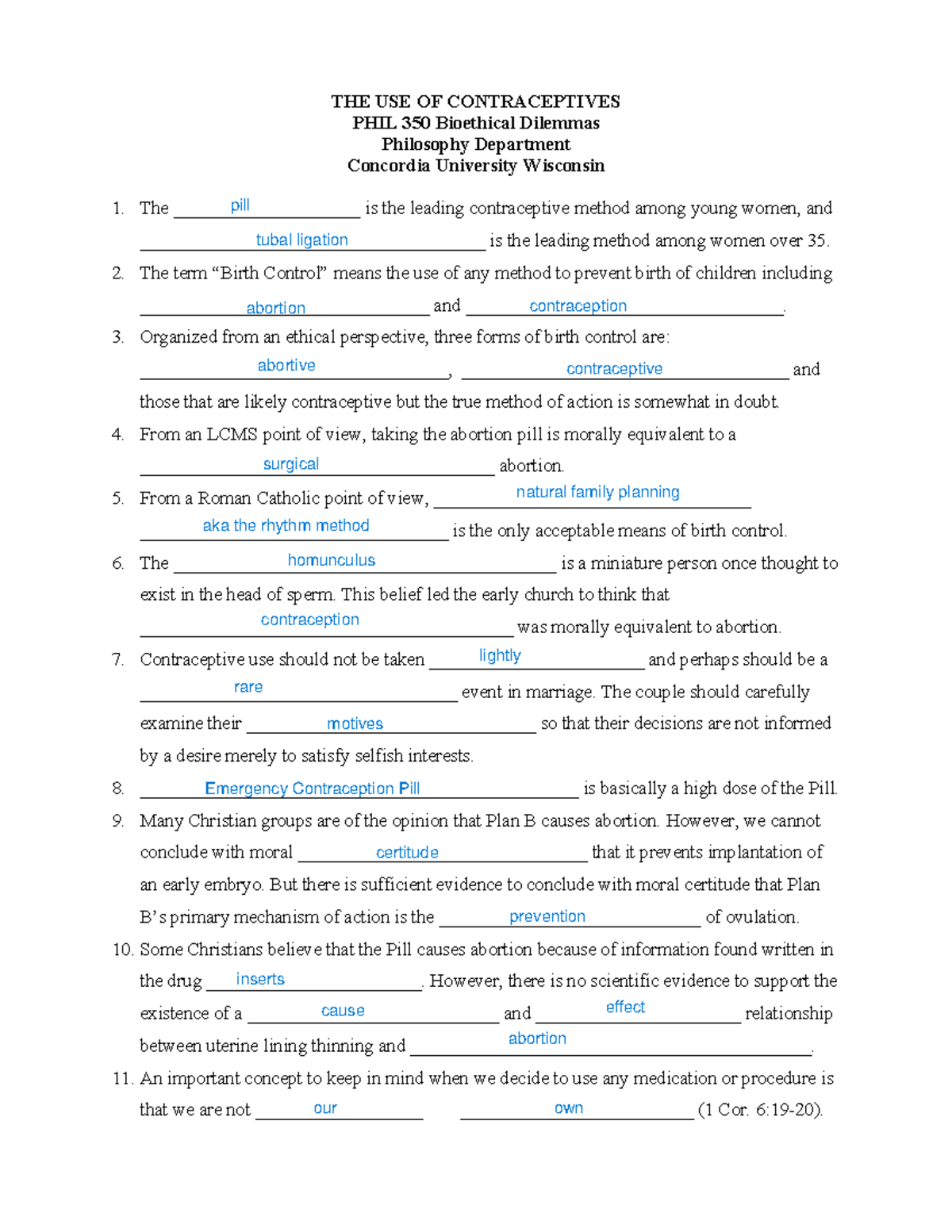 THE USE OF Contraceptives worksheet - THE USE OF CONTRACEPTIVES PHIL ...