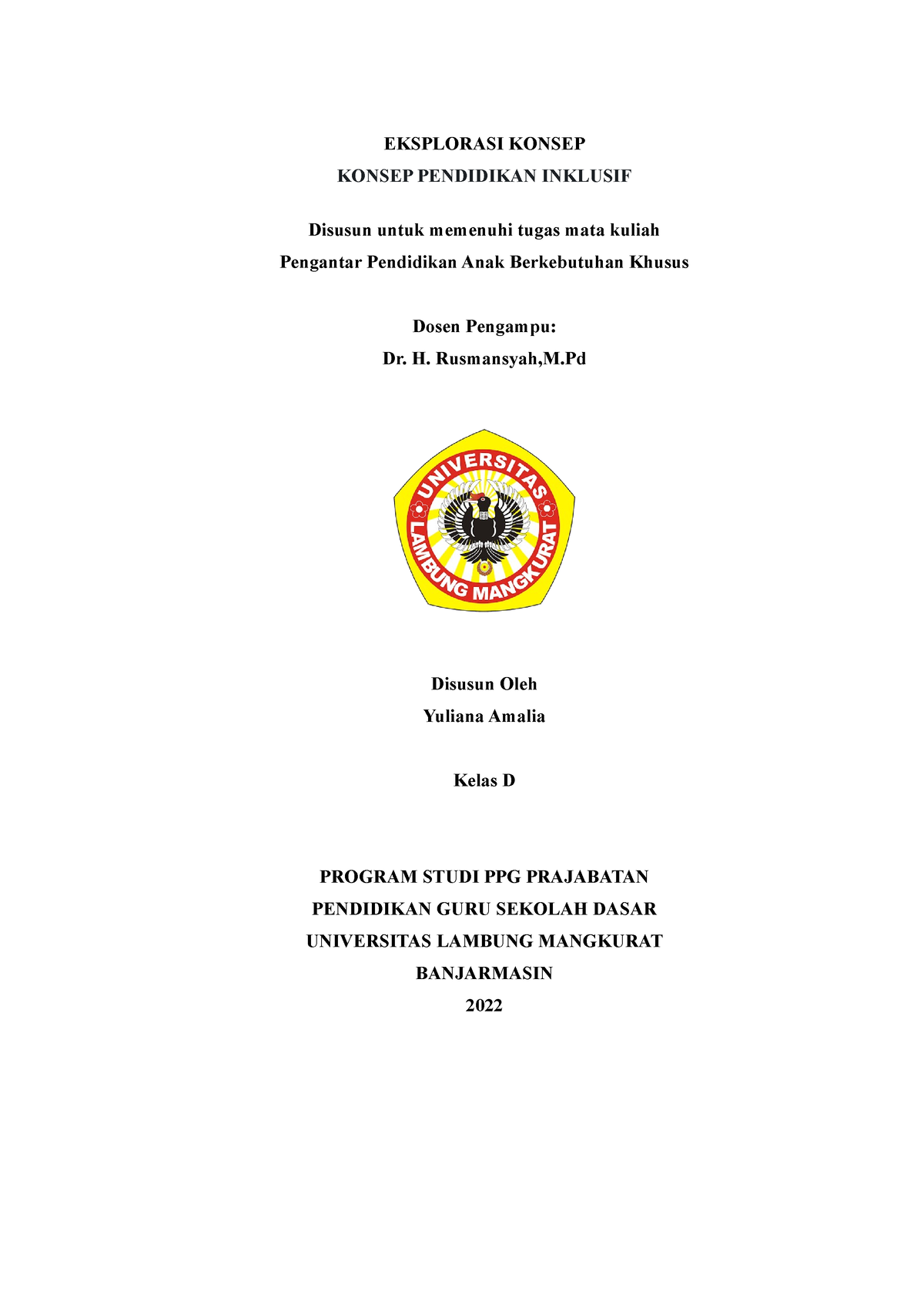 T3 EKSPLORASI KONSEP - EKSPLORASI KONSEP KONSEP PENDIDIKAN INKLUSIF ...