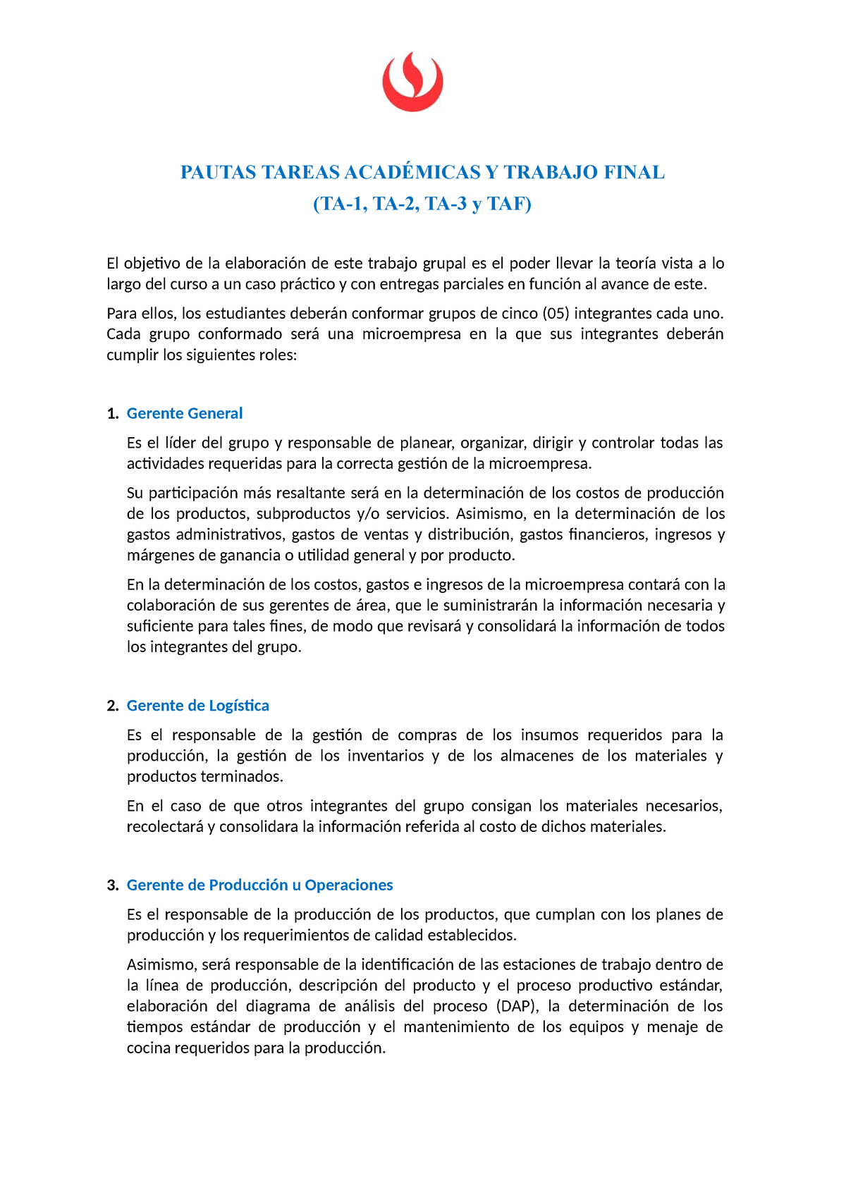 Tareas Y Trabajo - 2022 01 - Reajustado TAF - PAUTAS TAREAS ACADÉMICAS ...