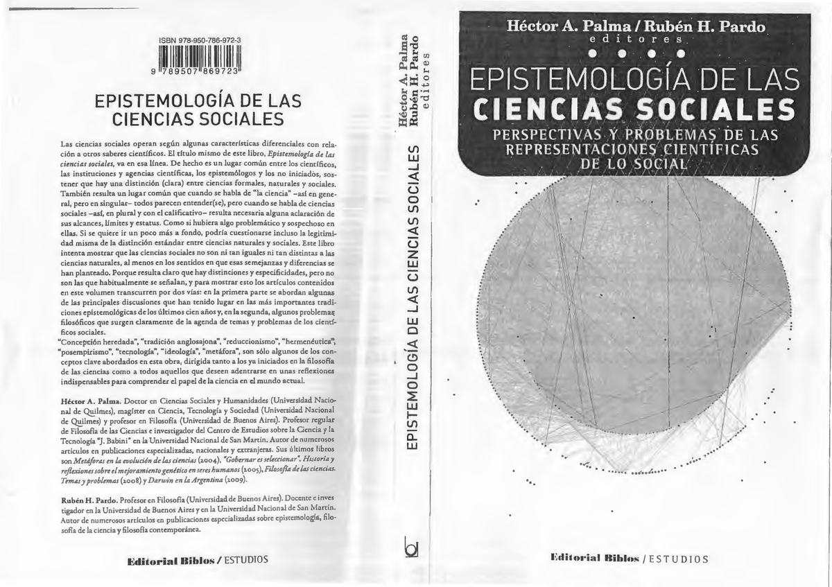 Hector A Palma Ruben H Pardo Epistemologia - ISBN 978-950-786-972- 9 11 ...