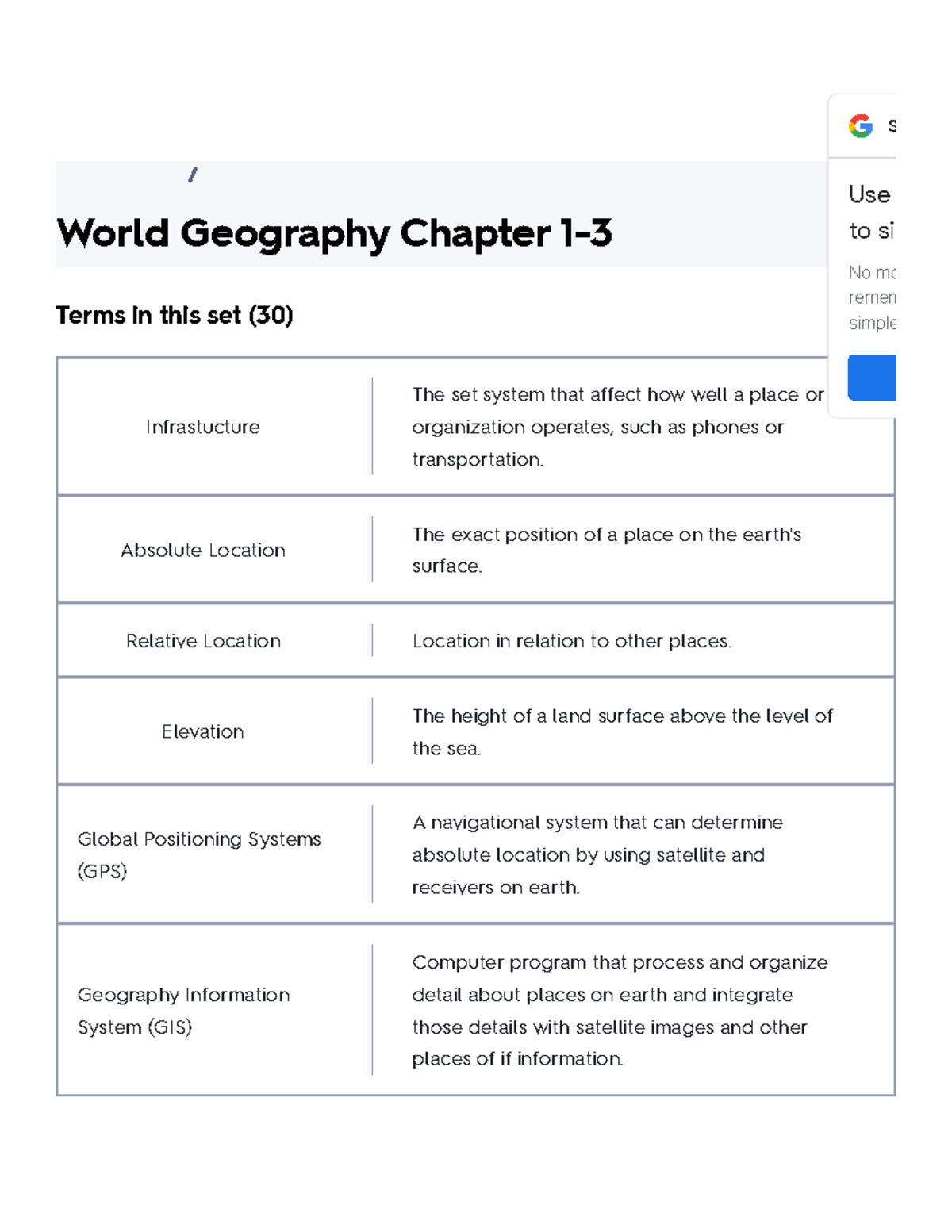 World Geography Chapter 1-3 Flashcards Quizlet - World Geography ...