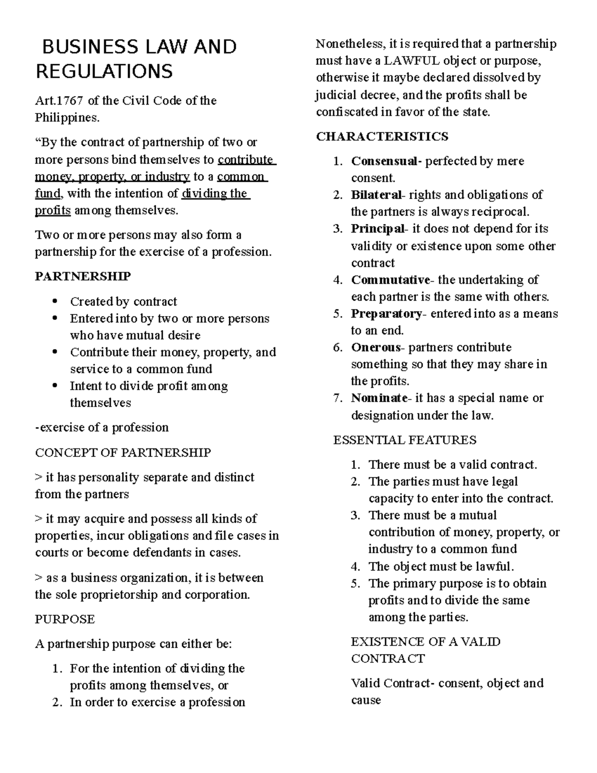 Inbound 7135243055252155851 BUSINESS LAW AND REGULATIONS Art of the