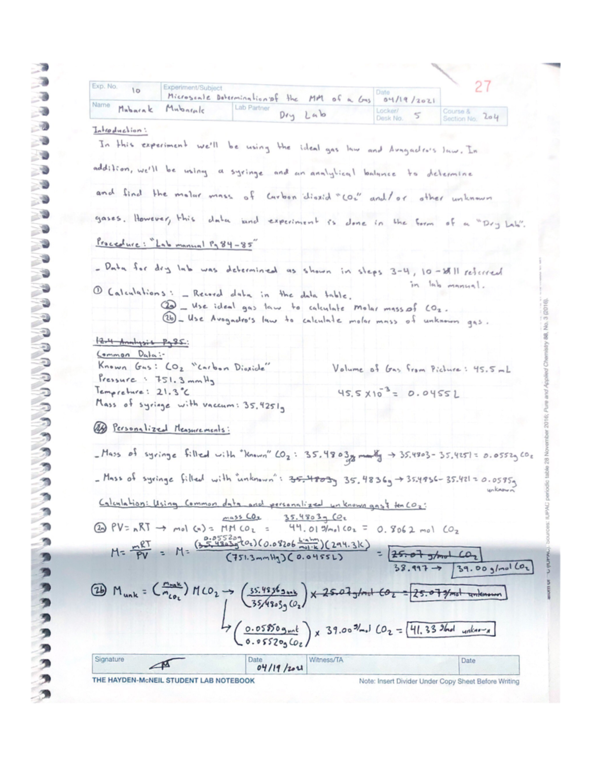 Exp 10 Lab Chem 1 - Notes - EDAD 830 - Studocu