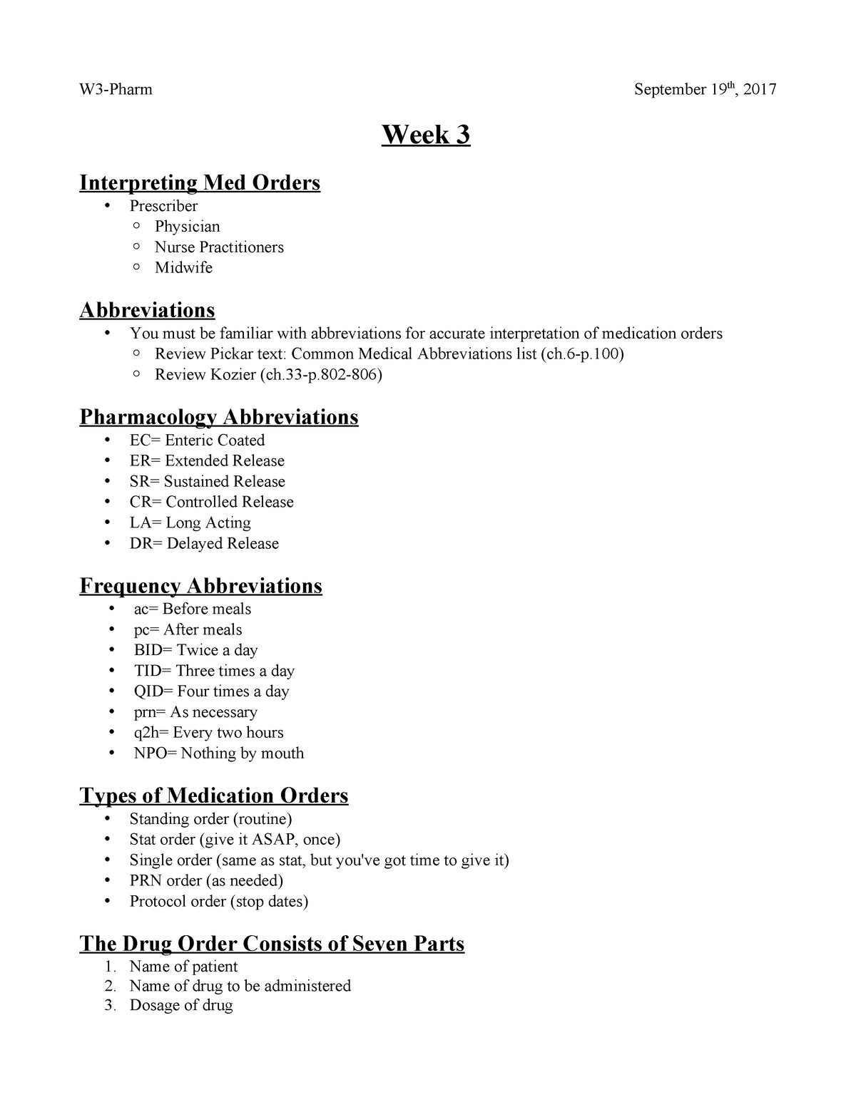 W3 Pharm Lecture Notes 3 Studocu