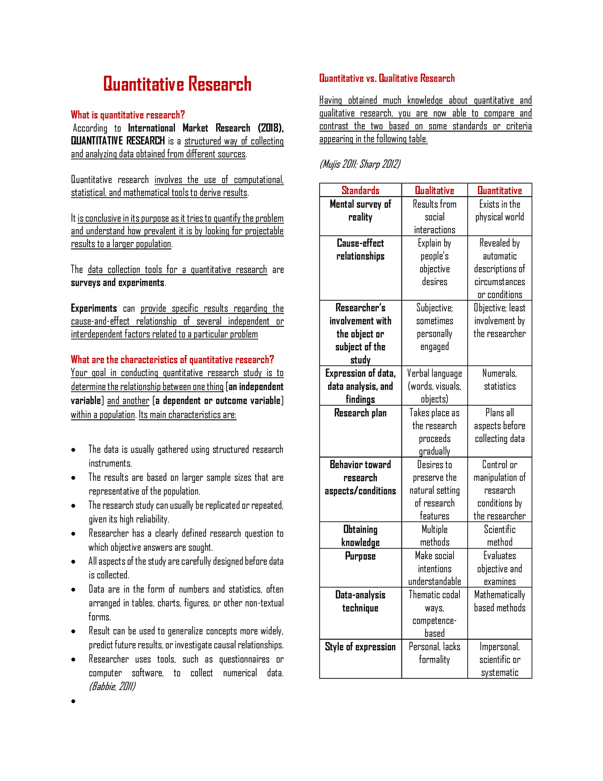 quantitative research pr 2