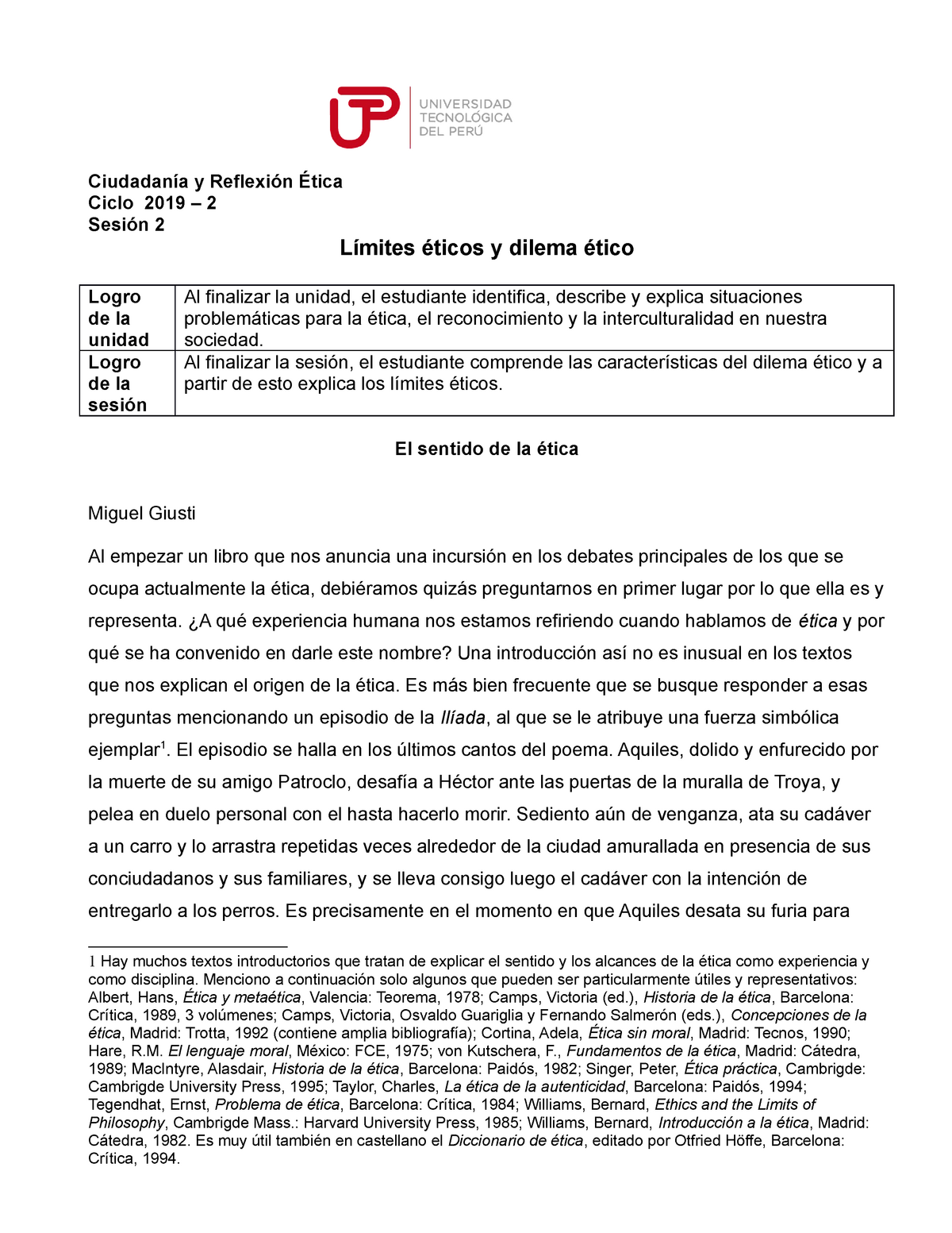 Límites éticos Apuntes 1 Ciudadanía Y Reflexión Ética Ciclo 2019 2 Sesión 2 Límites éticos 3487