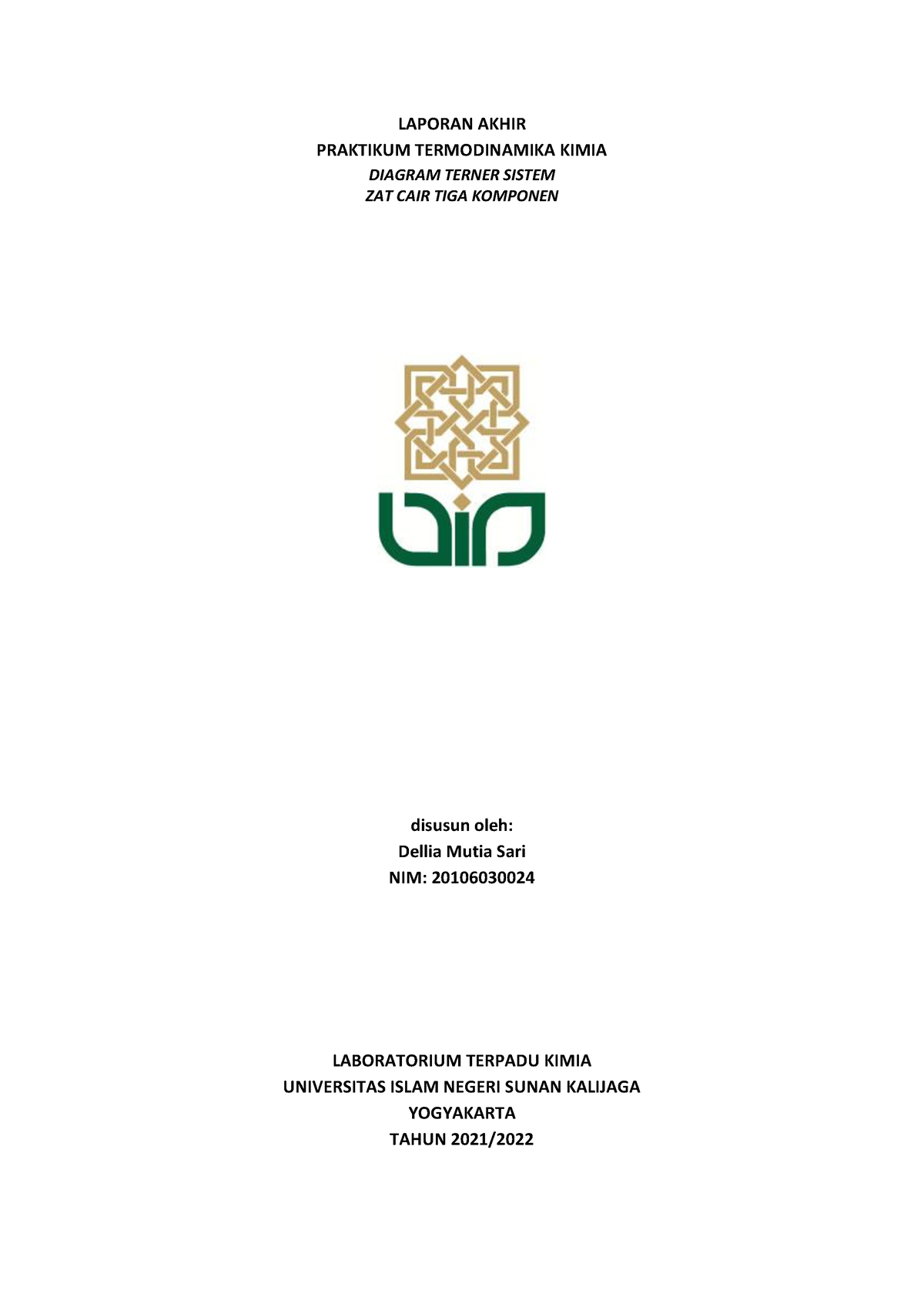 Diagram Terner Sistem Zat Cair - LAPORAN AKHIR PRAKTIKUM TERMODINAMIKA ...