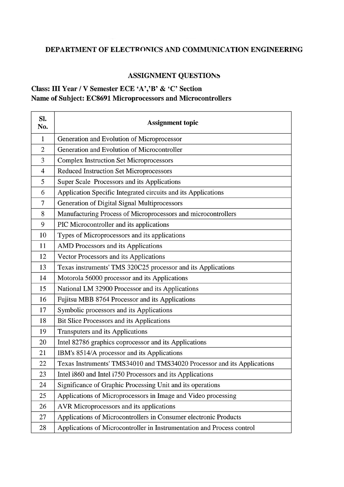 microprocessor assignment questions