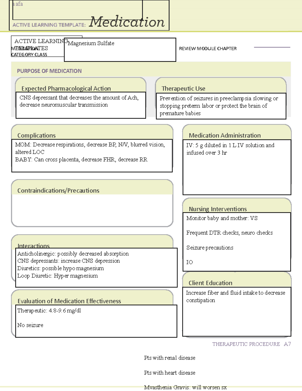  Ferrous Sulfate Ati Medication Template 
