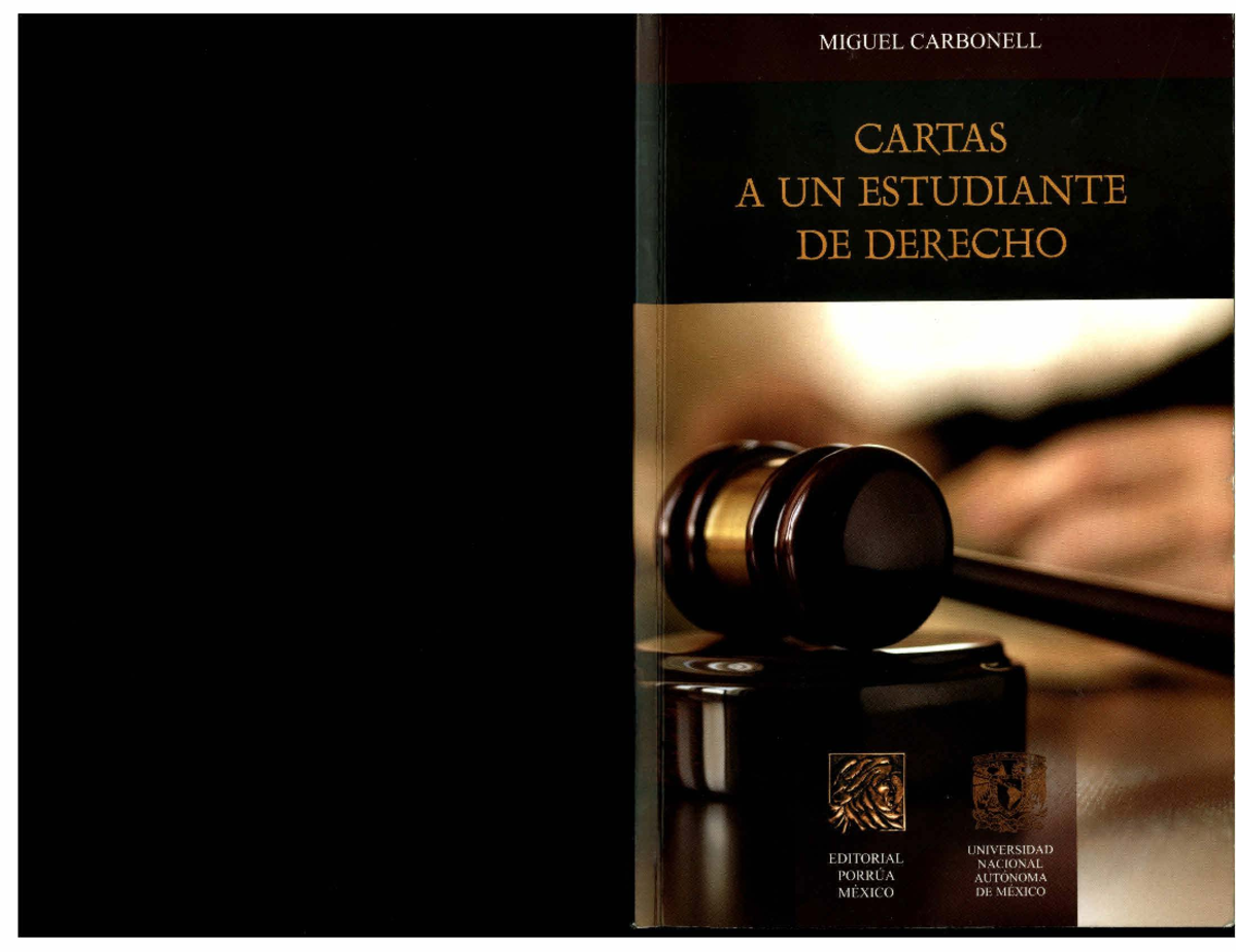 Cartas a un estudiante de Derecho - Miguel Carbonell - !j~&i'' ''It' I