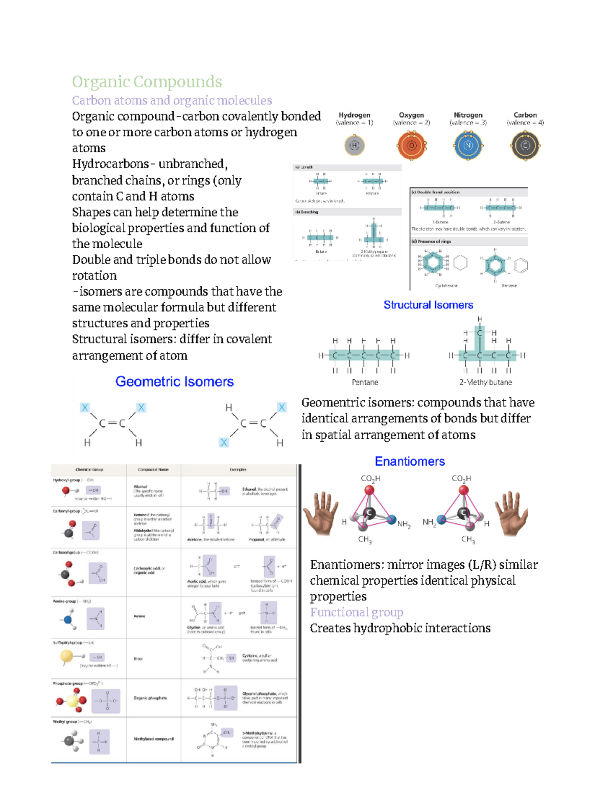 Org Compounds 3 - Organic Compounds Carbon atoms and organic molecules ...