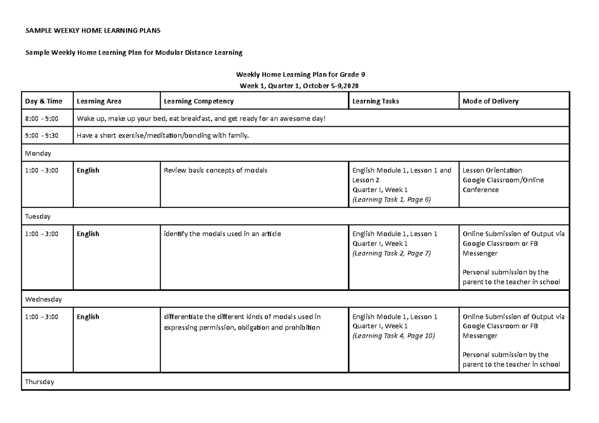 sample-weekly-home-learning-plan-for-modular-distance-learning-monday