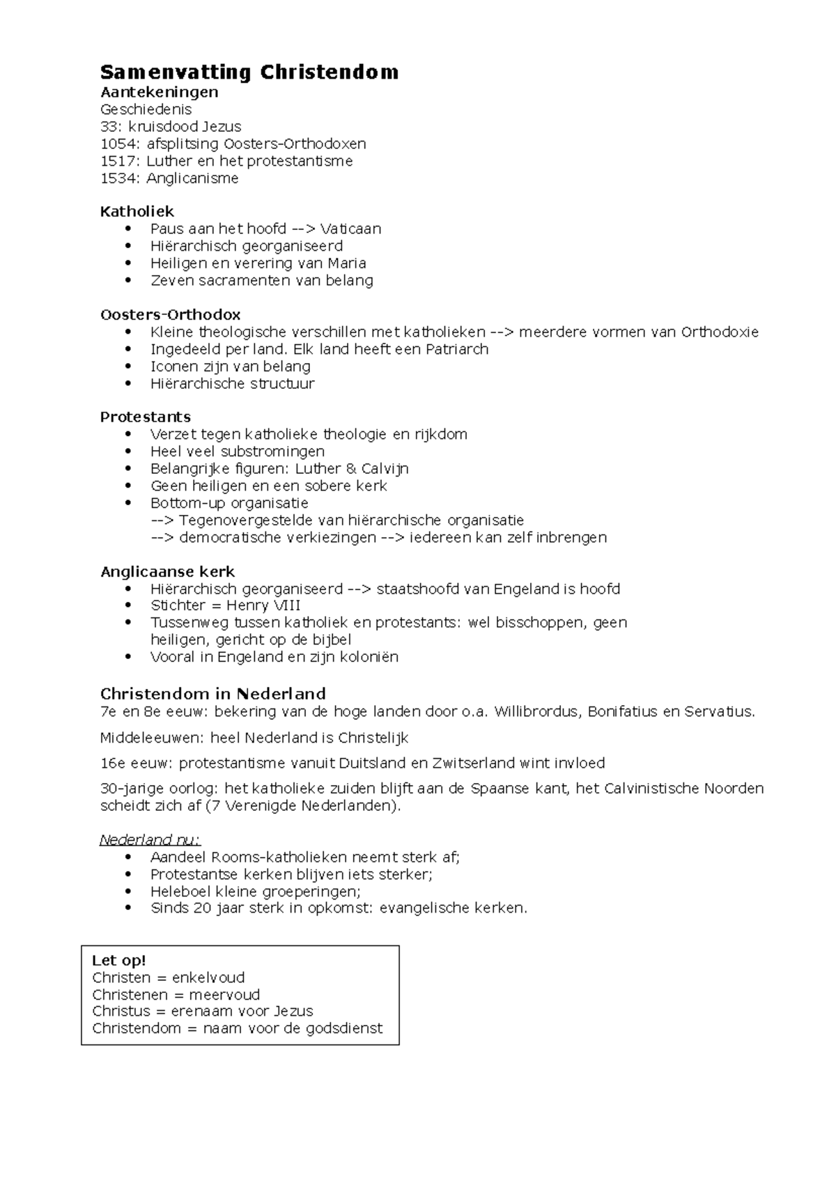 Samenvatting Christendom Boek En Aantekeningen - Samenvatting ...