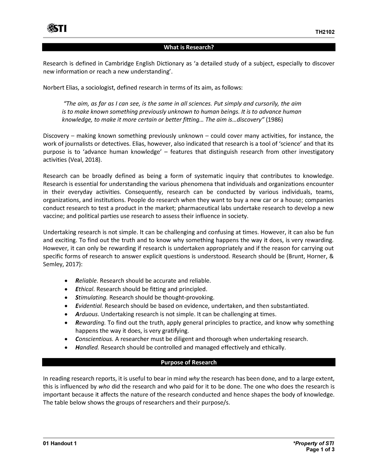 01 Handout 1(17) - Hahahaha - TH 01 Handout 1 *Property of STI Page 1 ...